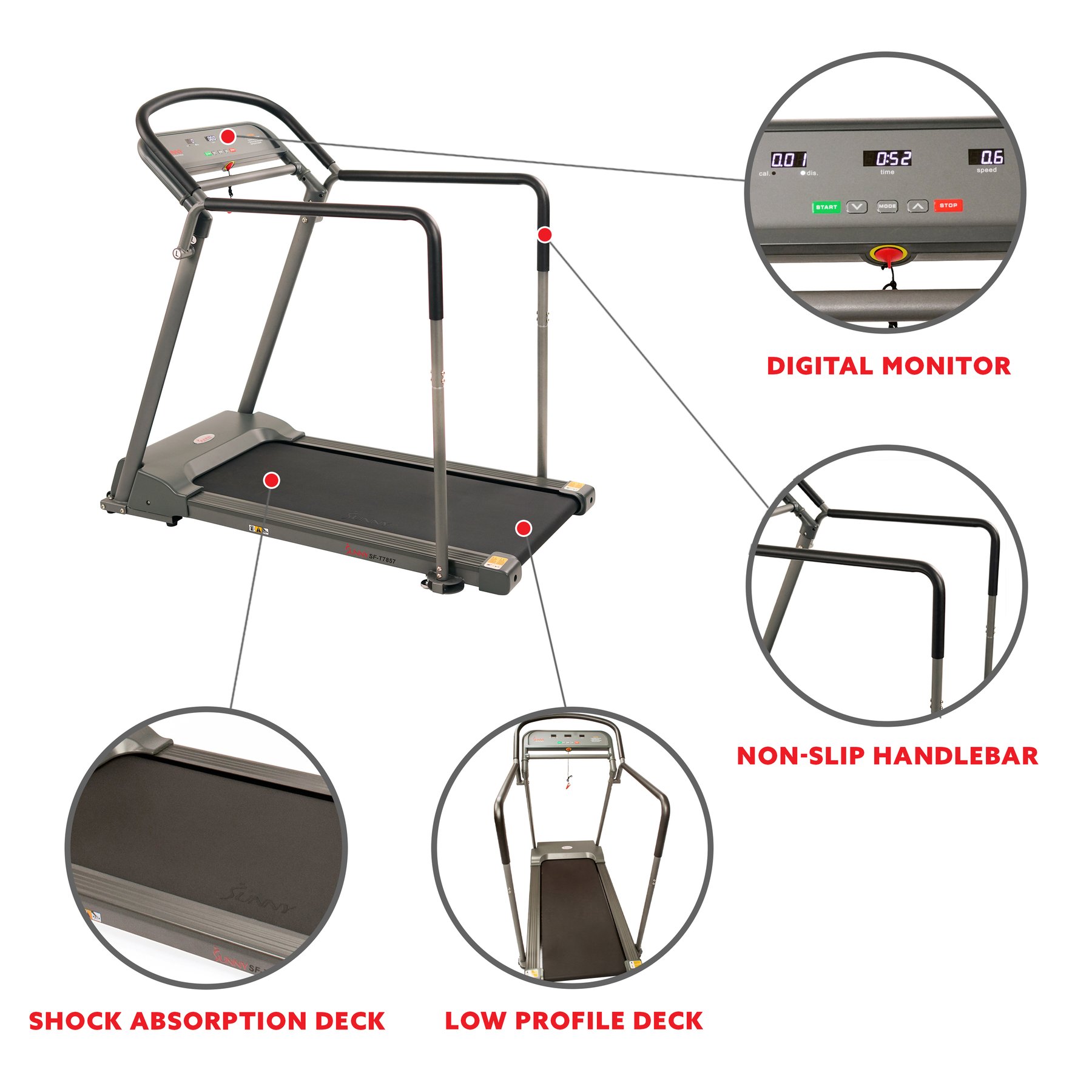 Sunny Health & Fitness SF-T7857 treadmills - View #3