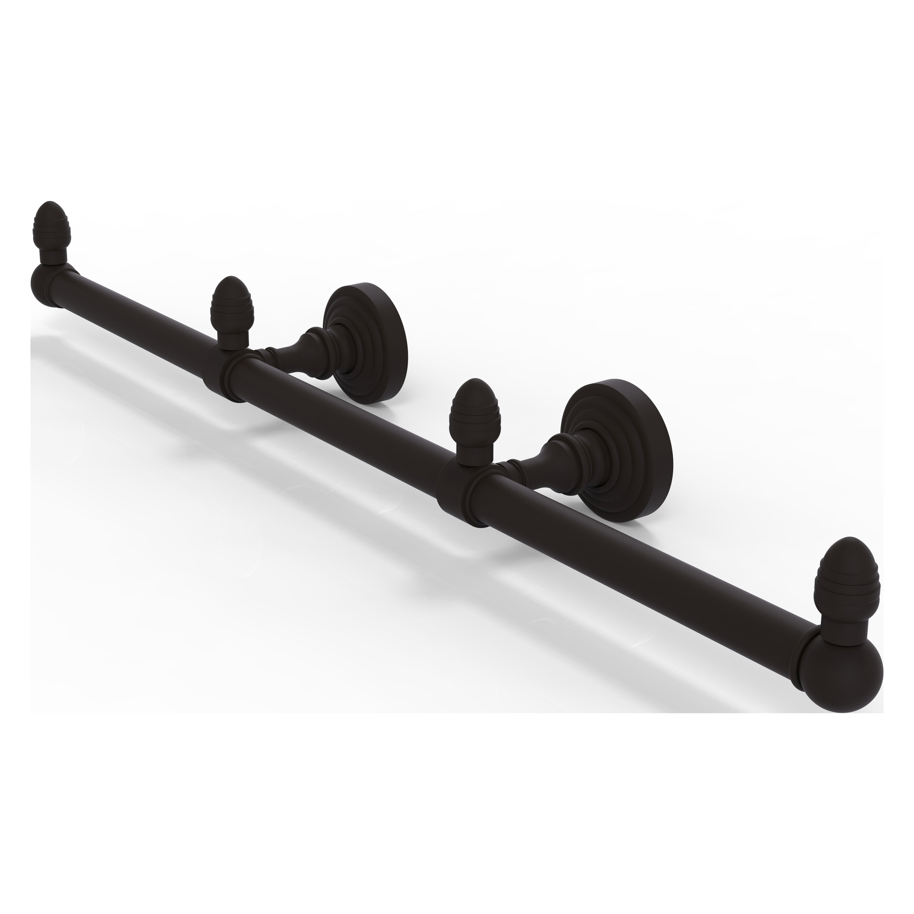 Allied Brass BPWP-HTB-3-ORB Waverly Place 22-in double Oil Rubbed Bronze Wall mount Double Towel Bar
