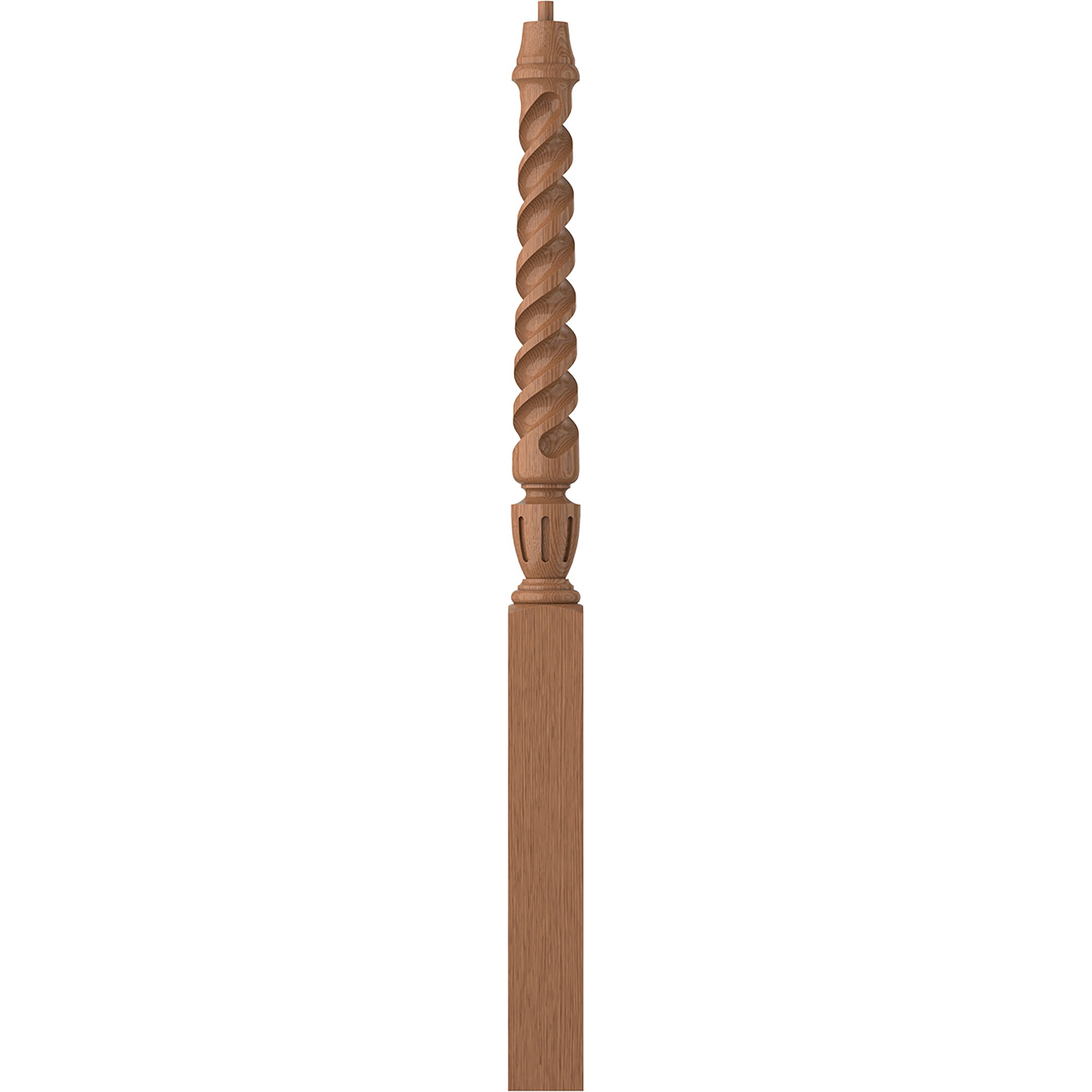 L.J. Smith Stair Systems LJT-3014-WO Regent 3.5-in x 50-in Unfinished White oak Starting Stair Newel Post