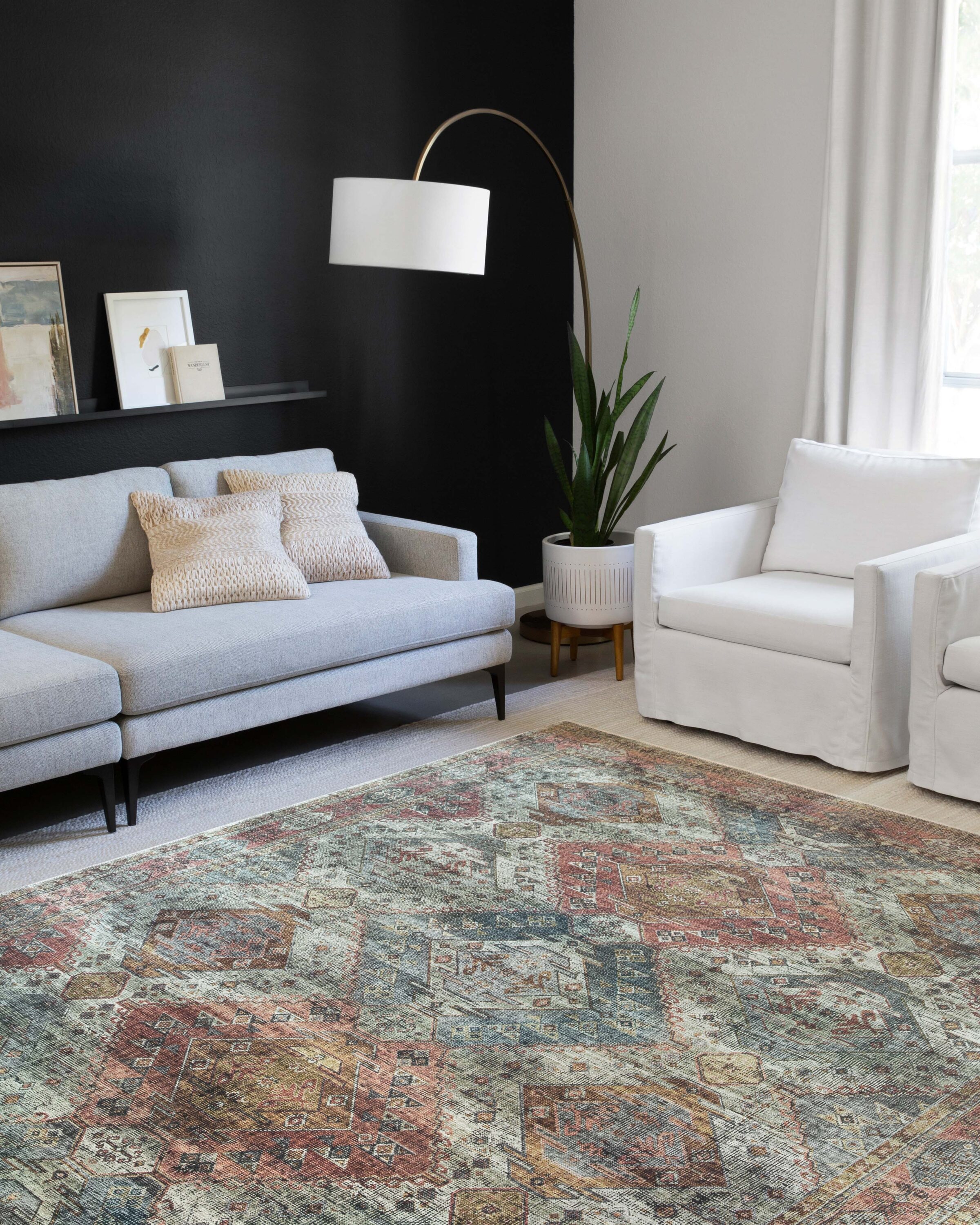 Blue Reversible Wool and Synthetic 2' x 5' Area Rug