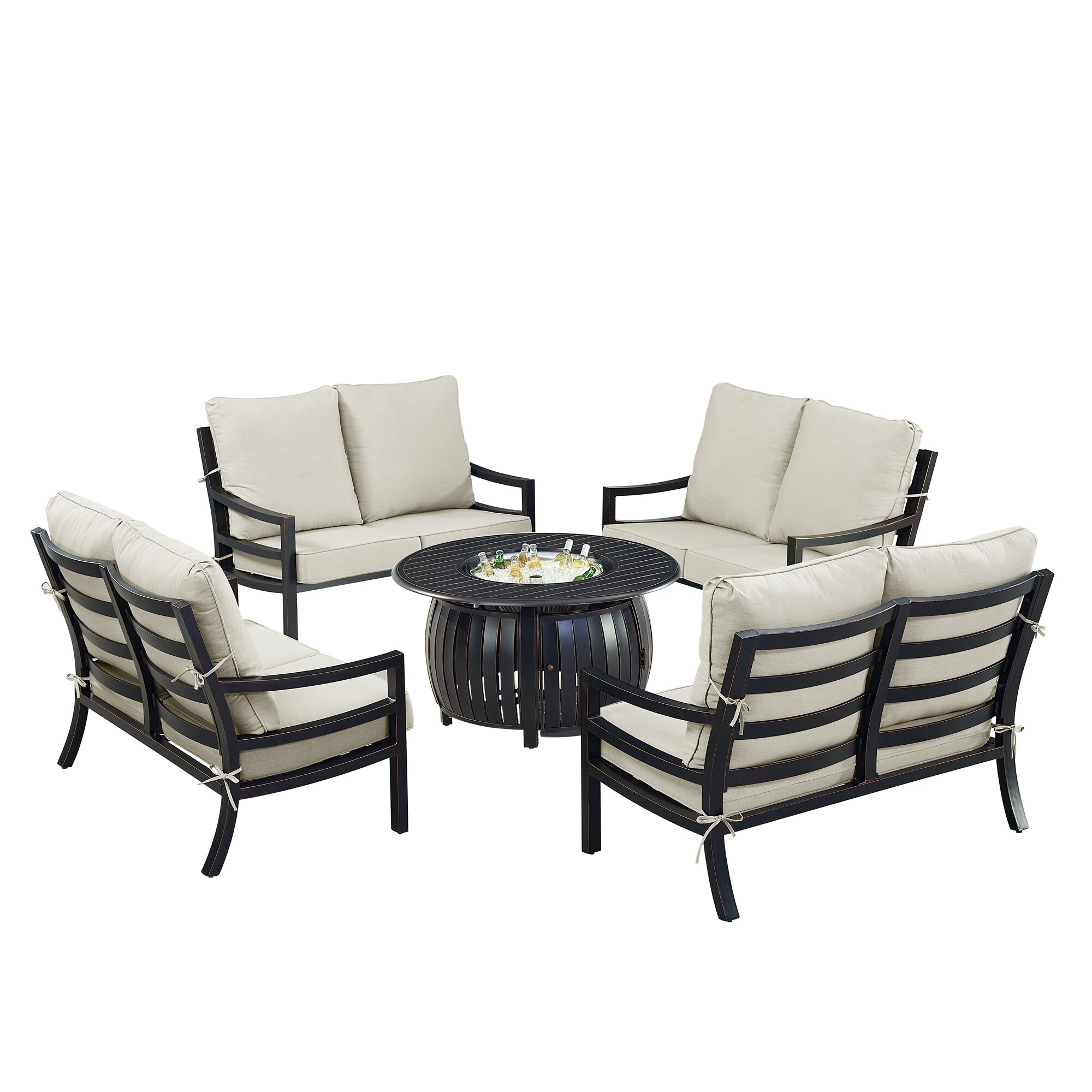 Oakland Living HUDSON4LSITALYLGCU Patio-Conversation-Sets - View #4