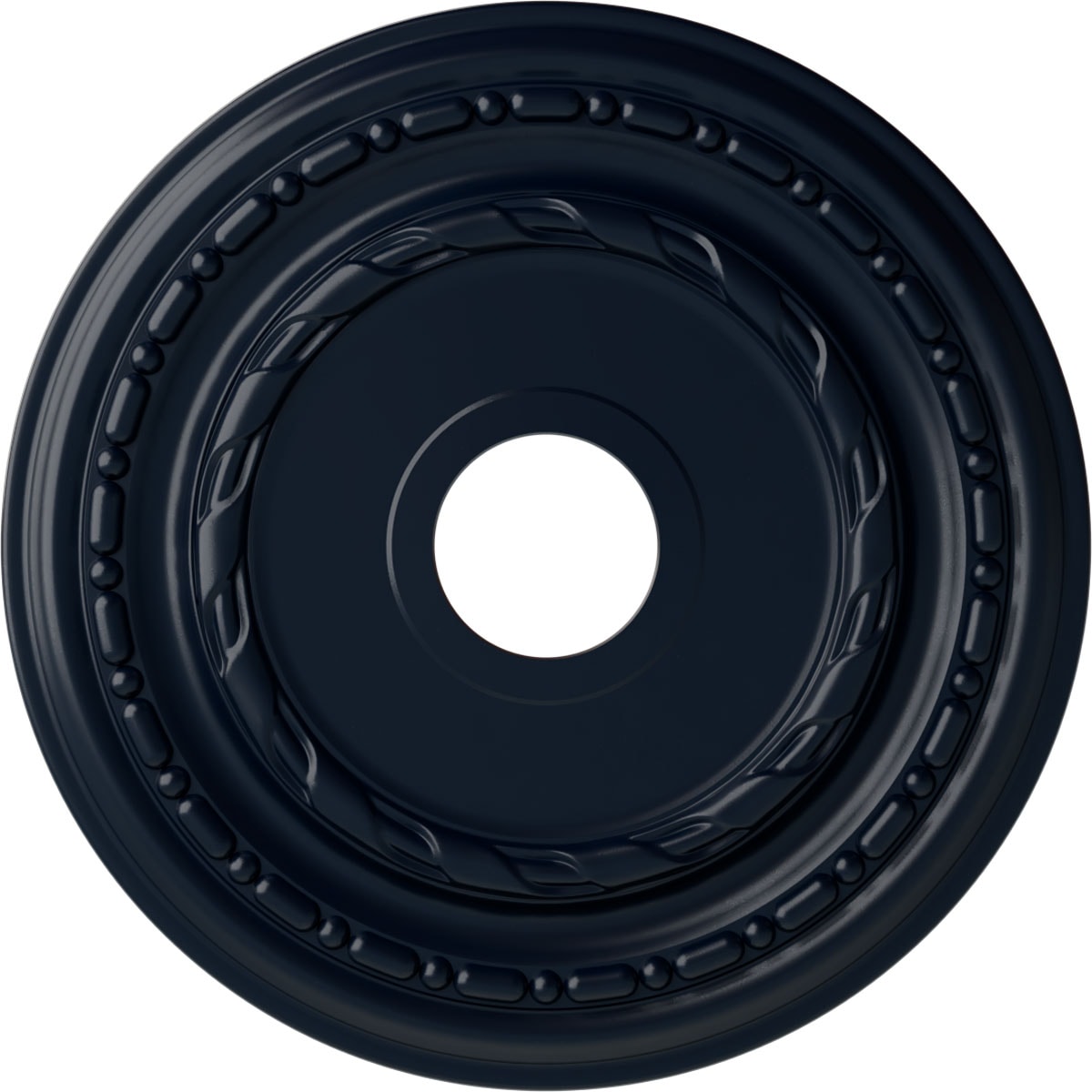 Ekena Millwork CM17DUMDF Dublin 17.875-in W x 17.875-in L Painted Midnight Dream Polyurethane Whole Ceiling Medallion