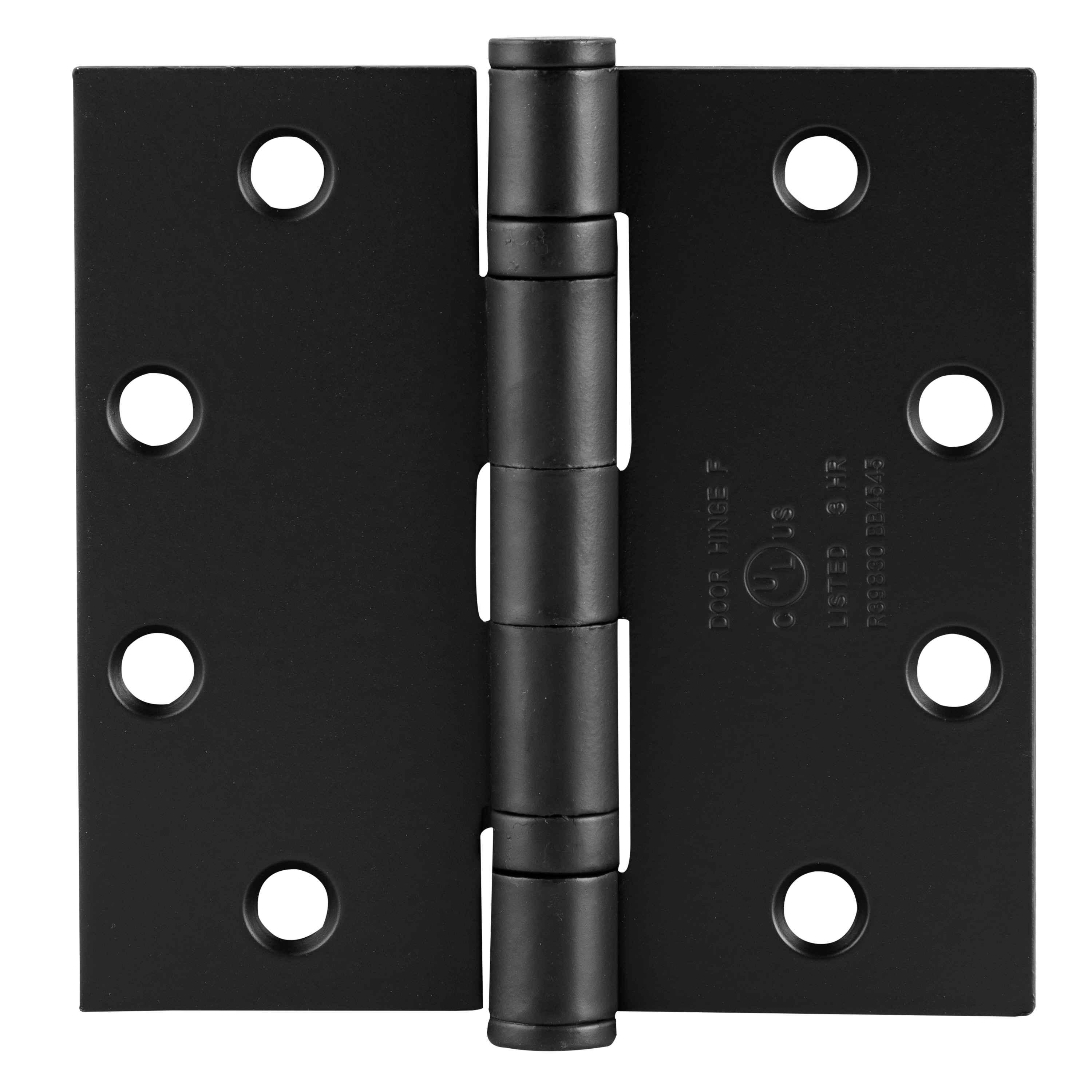 BRINKS COMMERCIAL BC41018 Commercial Hinge 4-1/2-in H Square Matte Black Barrel Interior/Exterior Door Hinge