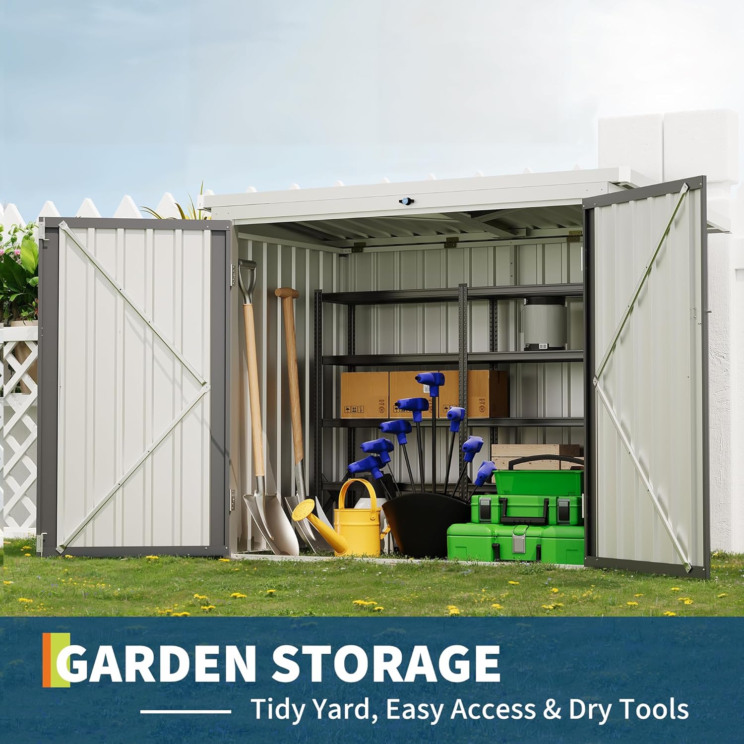 GarveeLife GER-WER78 Metal-Storage-Buildings-Sheds - View #5