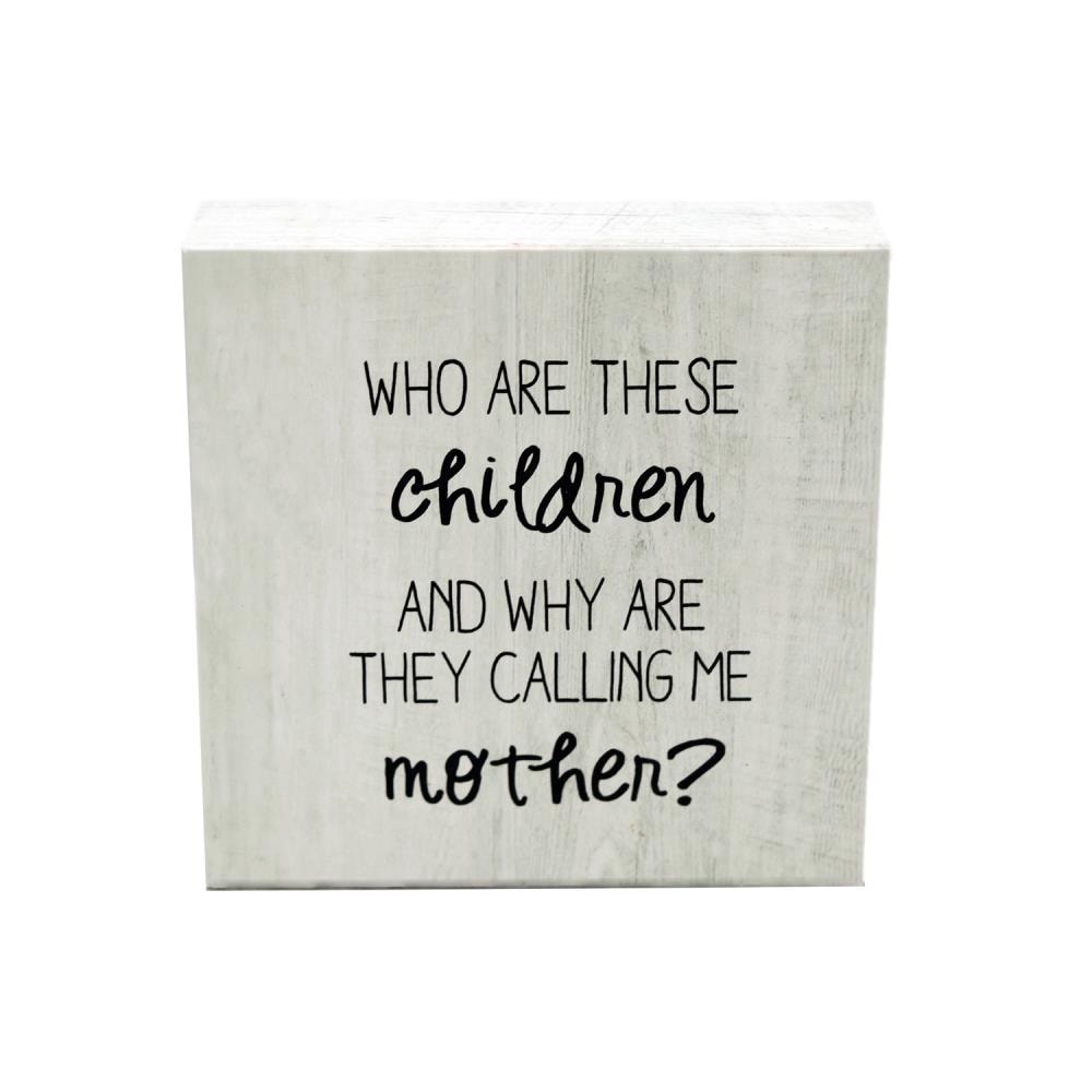 Parisloft UH204 White Wood Framed 5.9-in H x 5.9-in W Inspirational Sign
