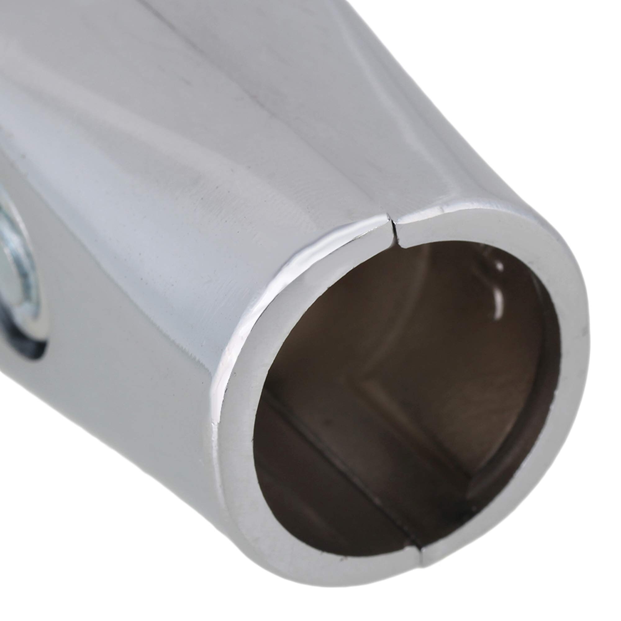 UUDULY Silver Aluminum Alloy T Pipe Clamp Connector Lean Tube Round ...