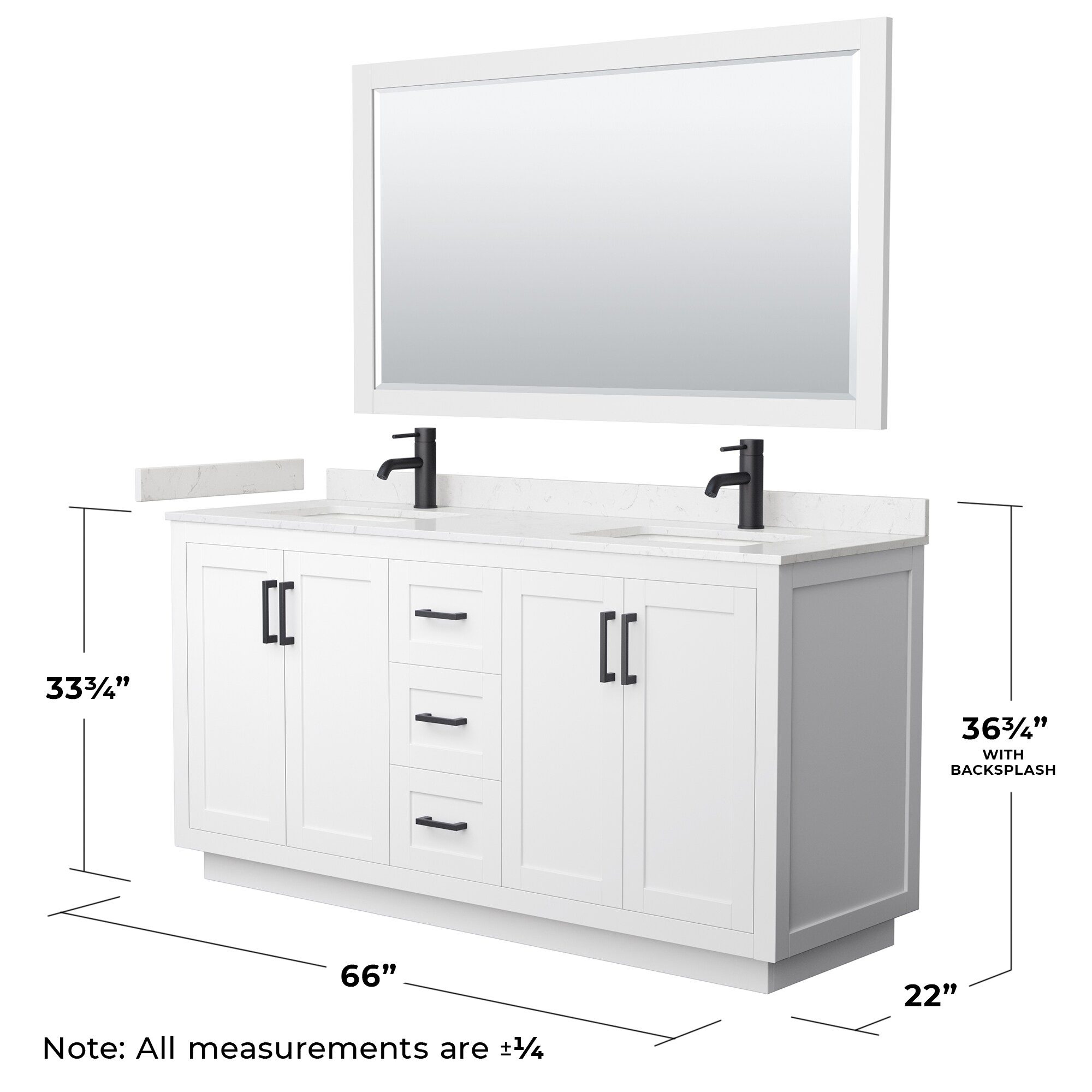 Wyndham Collection WCF292966DWBC2UNSM58 Bath-Vanity-Combo - View #6