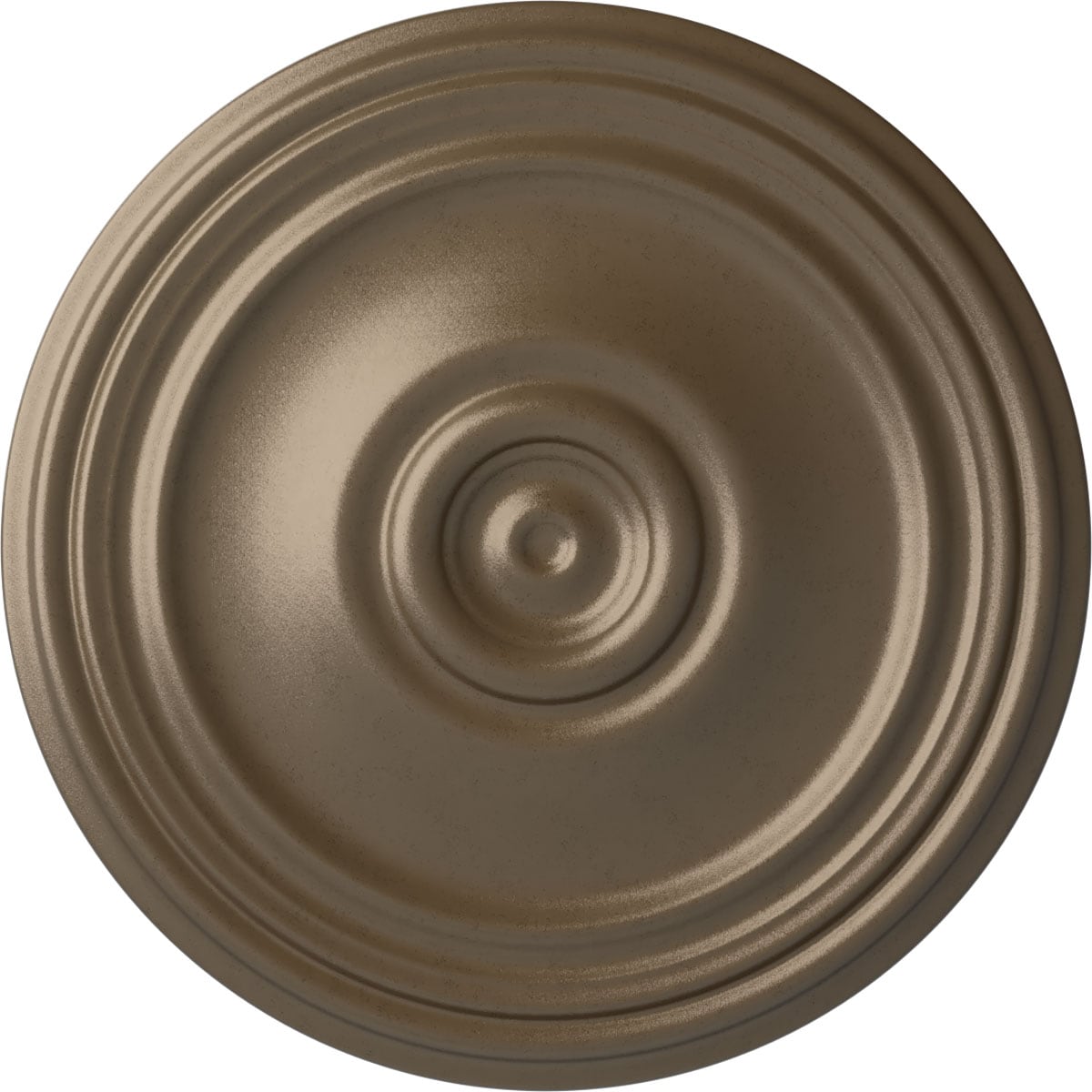 Ekena Millwork CM21REWSS Reece 21-in W x 21-in L Painted Warm Silver Polyurethane Whole Ceiling Medallion