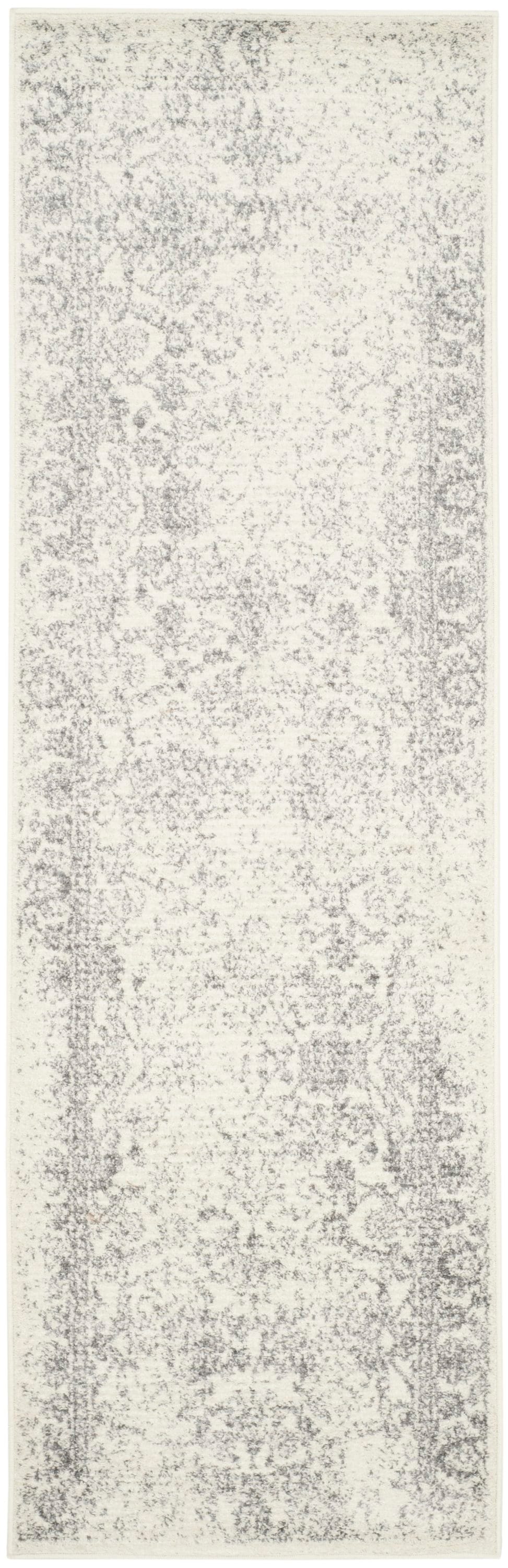 Safavieh ADR109C-212 Adirondack Kashan 2 x 12 (ft) Loomed Polypropylene Ivory/Silver Rectangular Indoor Distressed/Overdyed Vintage Runner rug
