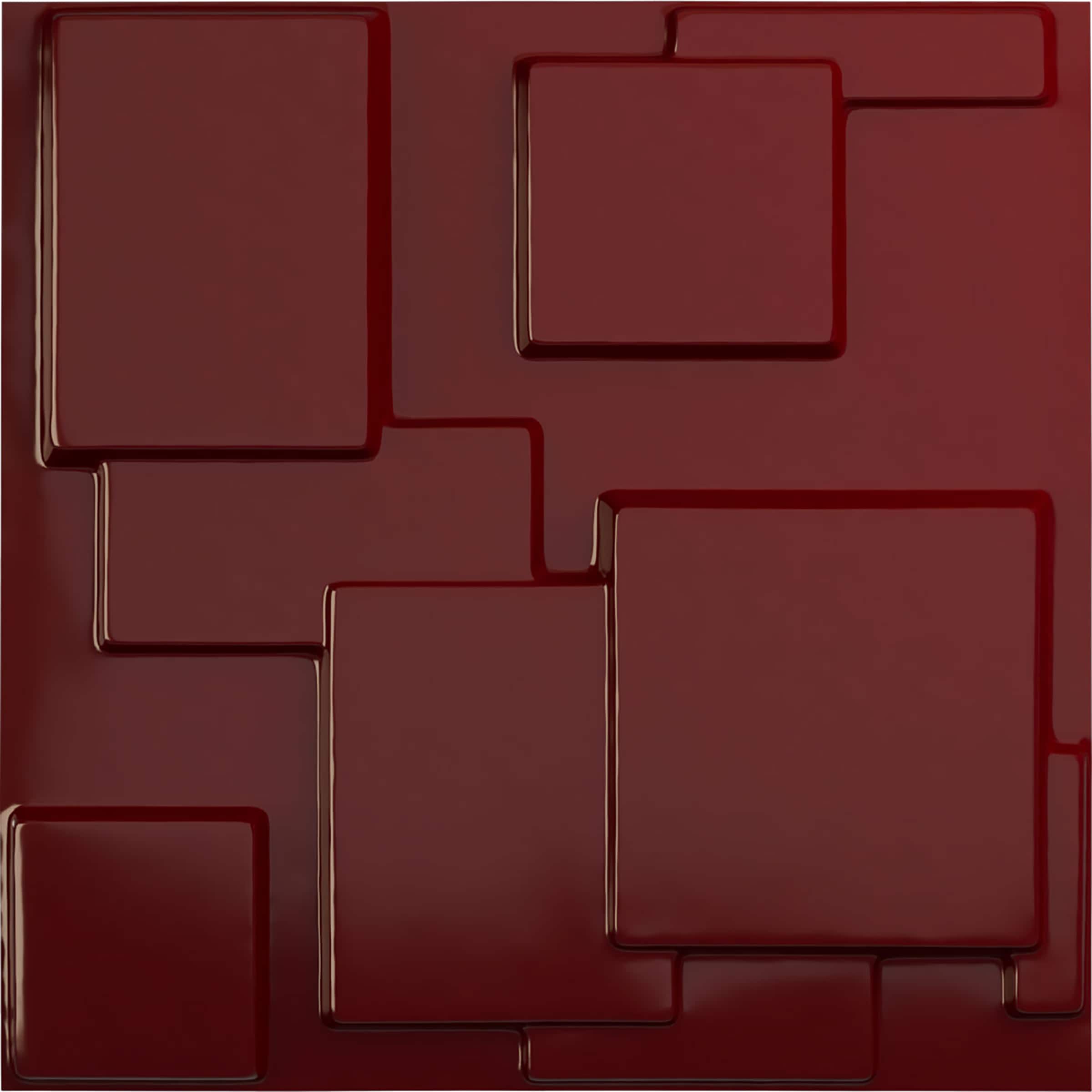 Ekena Millwork WP20X20GOHML 19-5/8-in x 19-5/8-in Embossed Paintable/Stainable Red PVC Wall Panel (