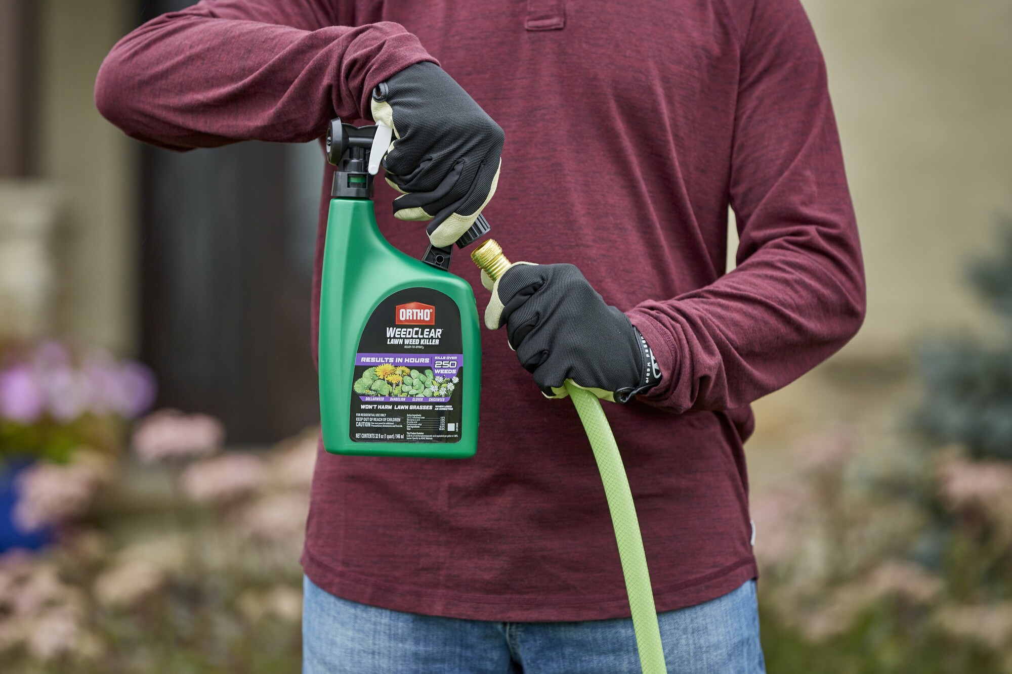 ORTHO WeedClear 32-fl oz Hose End Sprayer Concentrated Lawn Weed Killer ...