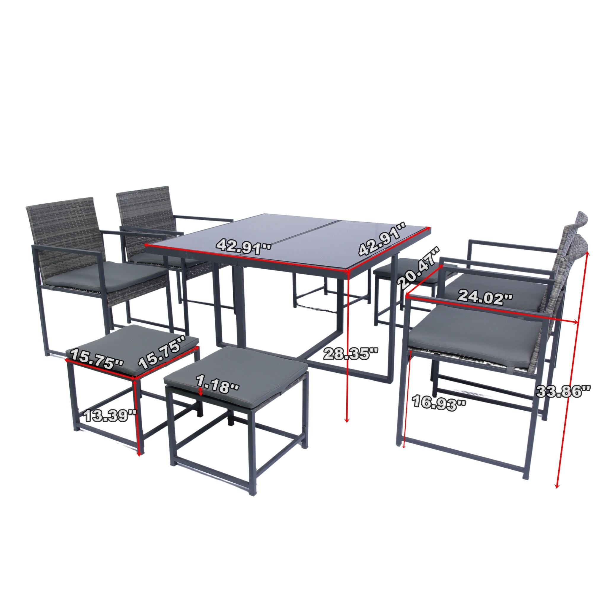 Nestfair HP329S41 Patio-Dining-Sets - View #9