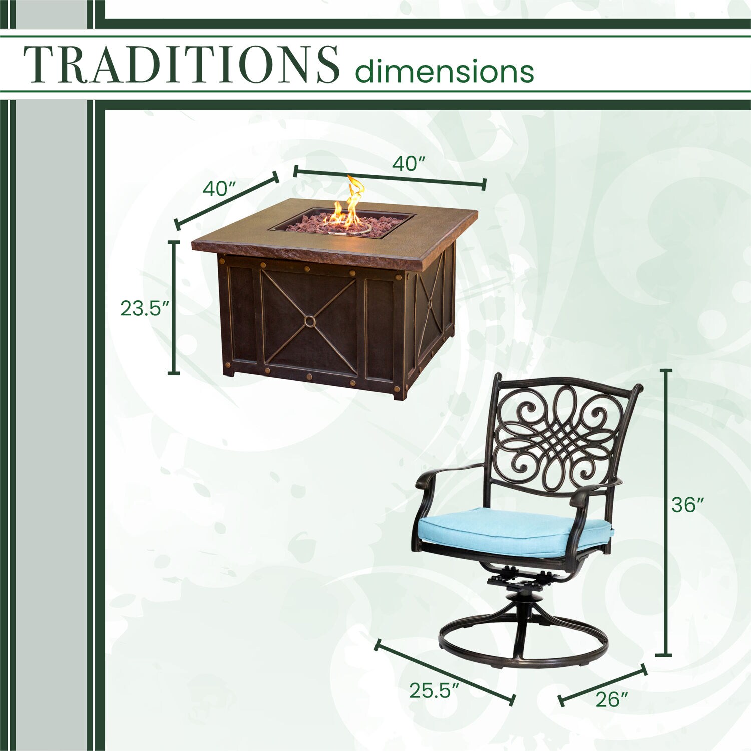 Hanover TRAD5PCDSW4FP-BLU Patio-Conversation-Sets - View #4