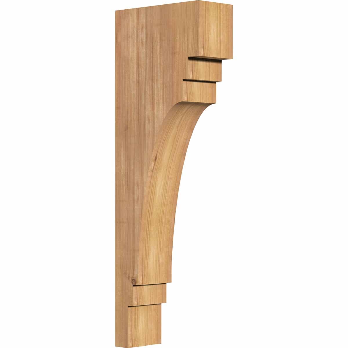 Ekena Millwork COR04X08X24PEC00SWR 3.5-in x 8-in x 24-in Pescadero Unfinished Western red cedar Wood Paintable/Stainable Corbel