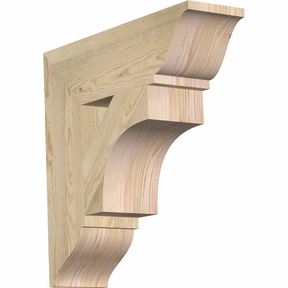 Ekena Millwork BKT06X22X22WTL01RDF Westlake traditional rough sawn 6-in x 22-in x 22-in Douglas fir Brown Wood Standard bracket