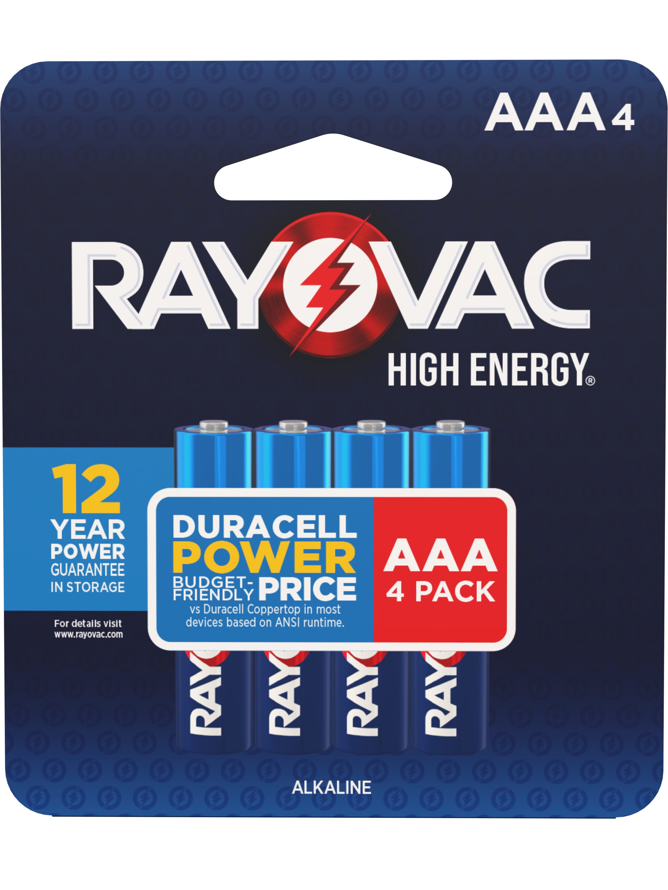 Rayovac High Energy Alkaline AAA Batteries ( 4 -Pack) #824HEPFP-4