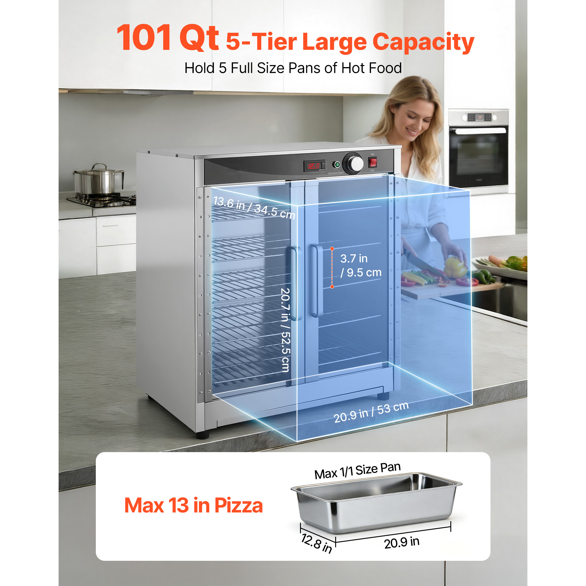 VEVOR SCXXSPBWJ5CD15864V1 Buffet-Servers - View #2