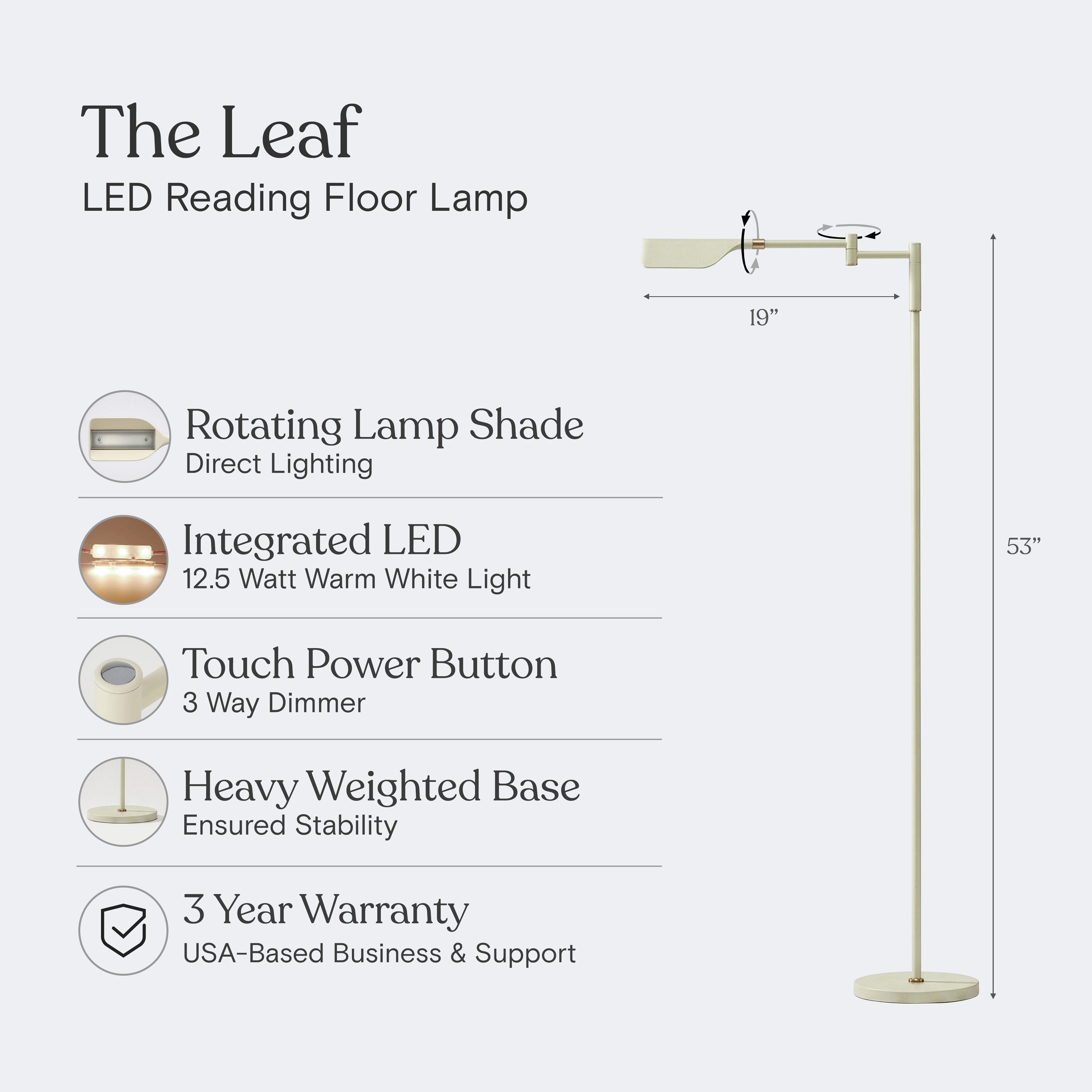 Brightech FL-LEAF-CRME floorlamps - View #4