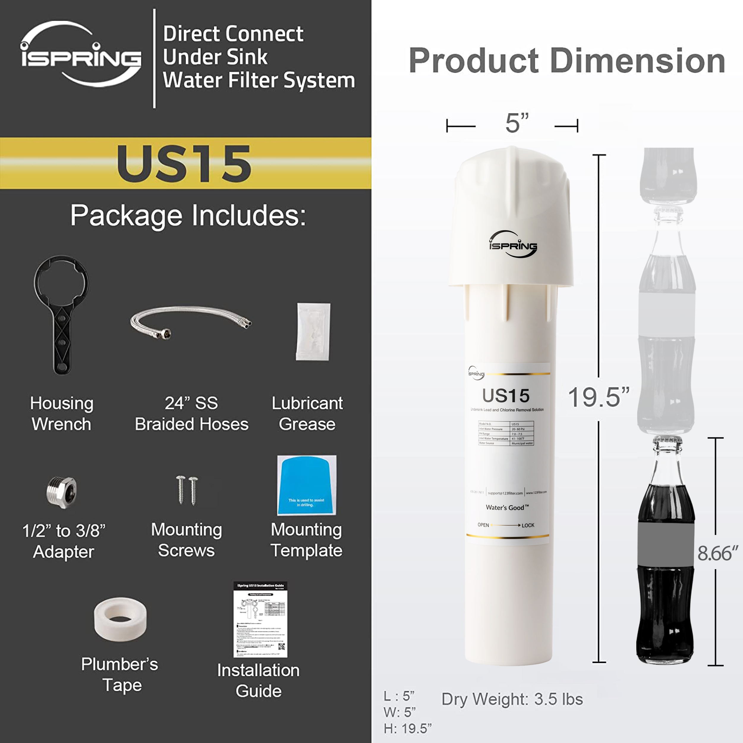 iSpring US15L Under-Sink-Filtration-Systems - View #5