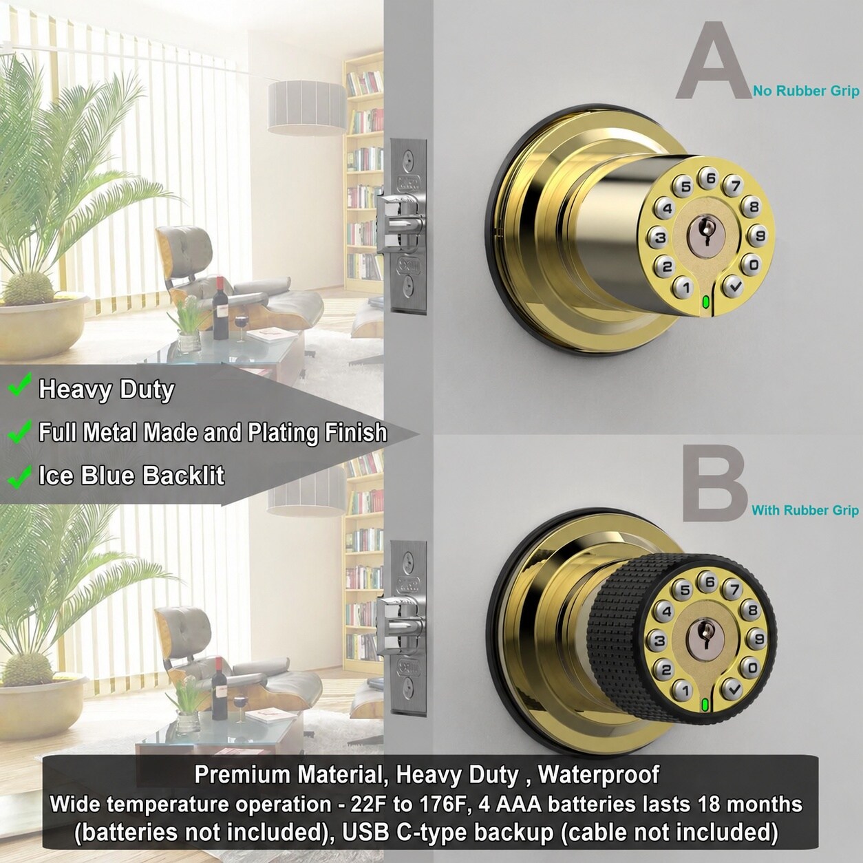 AOIZGMY LAZ0728Z032 Electronic-Door-Locks - View #2