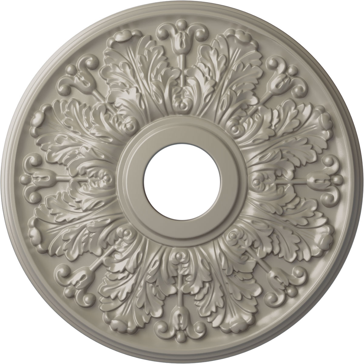 Ekena Millwork CM16APPWS Apollo 16.5-in W x 16.5-in L Painted Pearl White Polyurethane Whole Ceiling Medallion