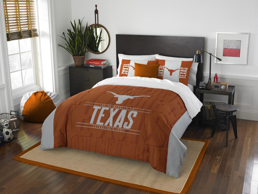 NEW! 4 Piece Bedding Texas Longhorns NCAA TWIN Comforter & Sheets 
