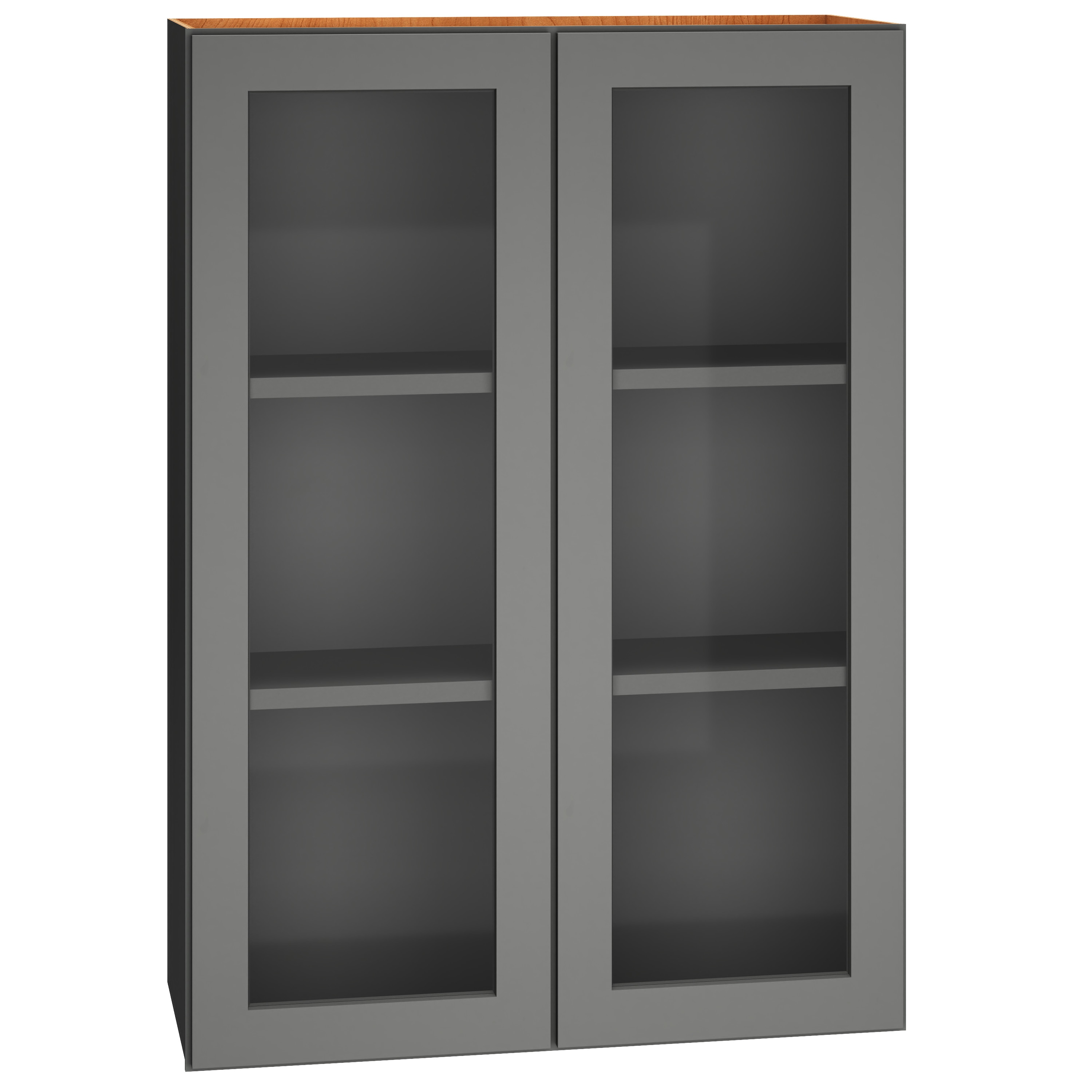 Diamond Express 328 WCG3042 Jamestown 30-in W x 42-in H x 12-in D Moonstone Gray Wall Fully assembled Plywood Cabinet (Cut for Glass Square)