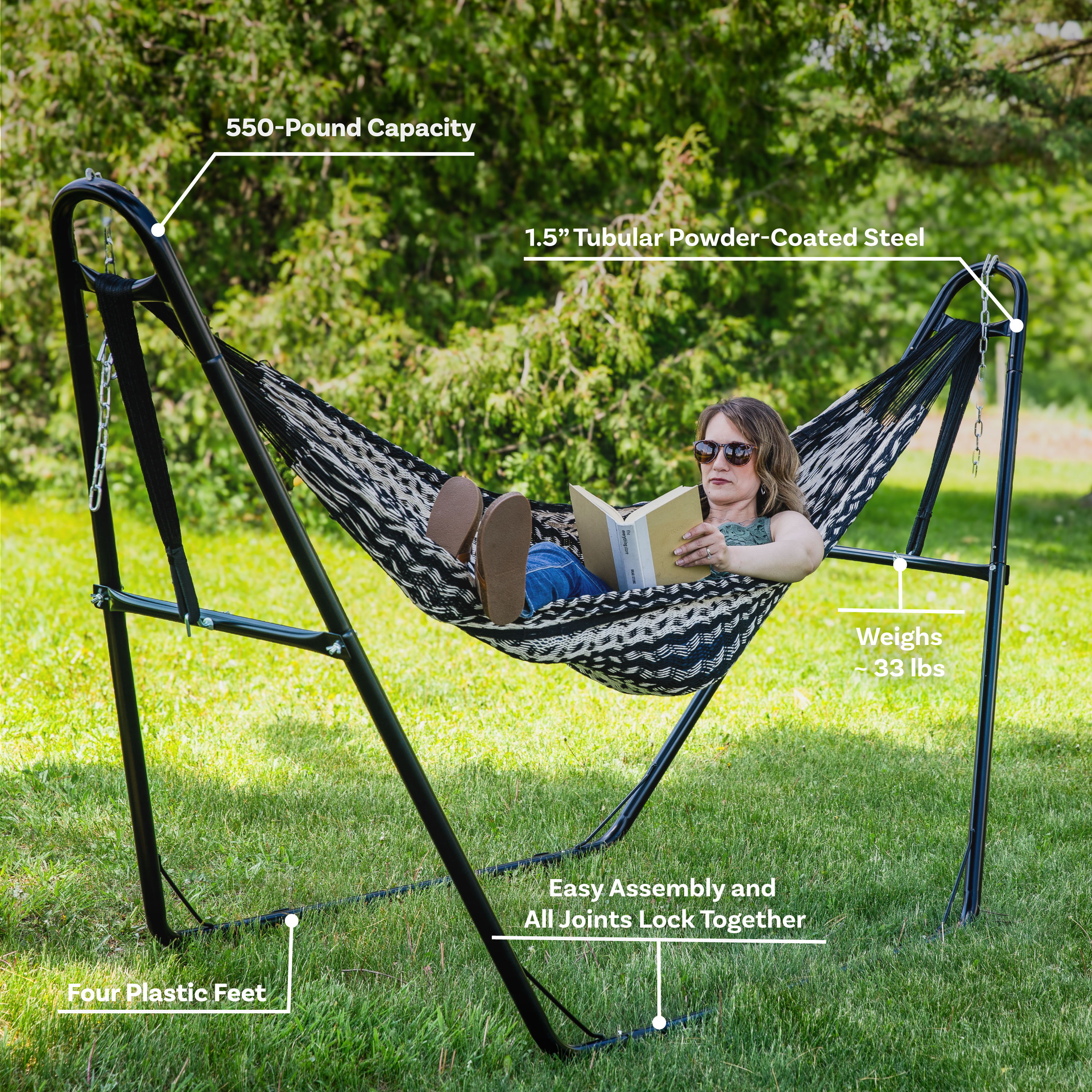 Sunnydaze Decor HH-MHS-BLACK Hammock-Stands - View #15