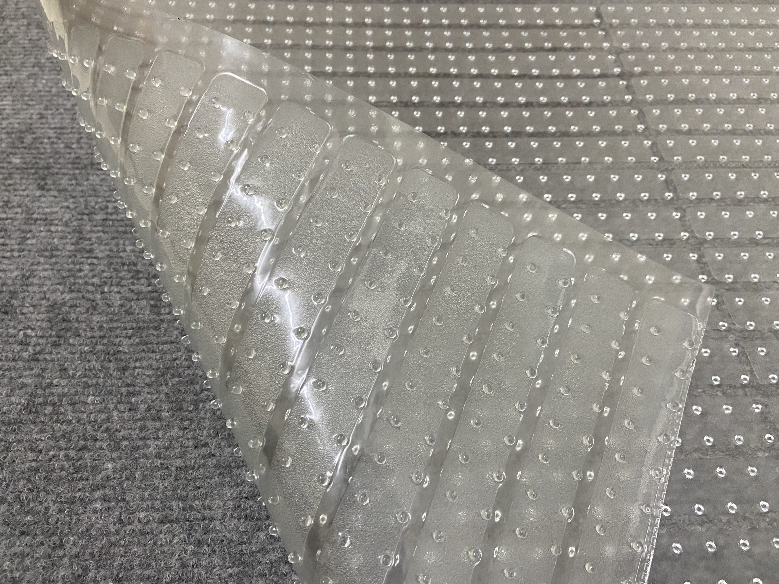 Clear Plastic Runner Rug Carpet Protector Mat Ribbed Multi Grip. 26in X 50FT 