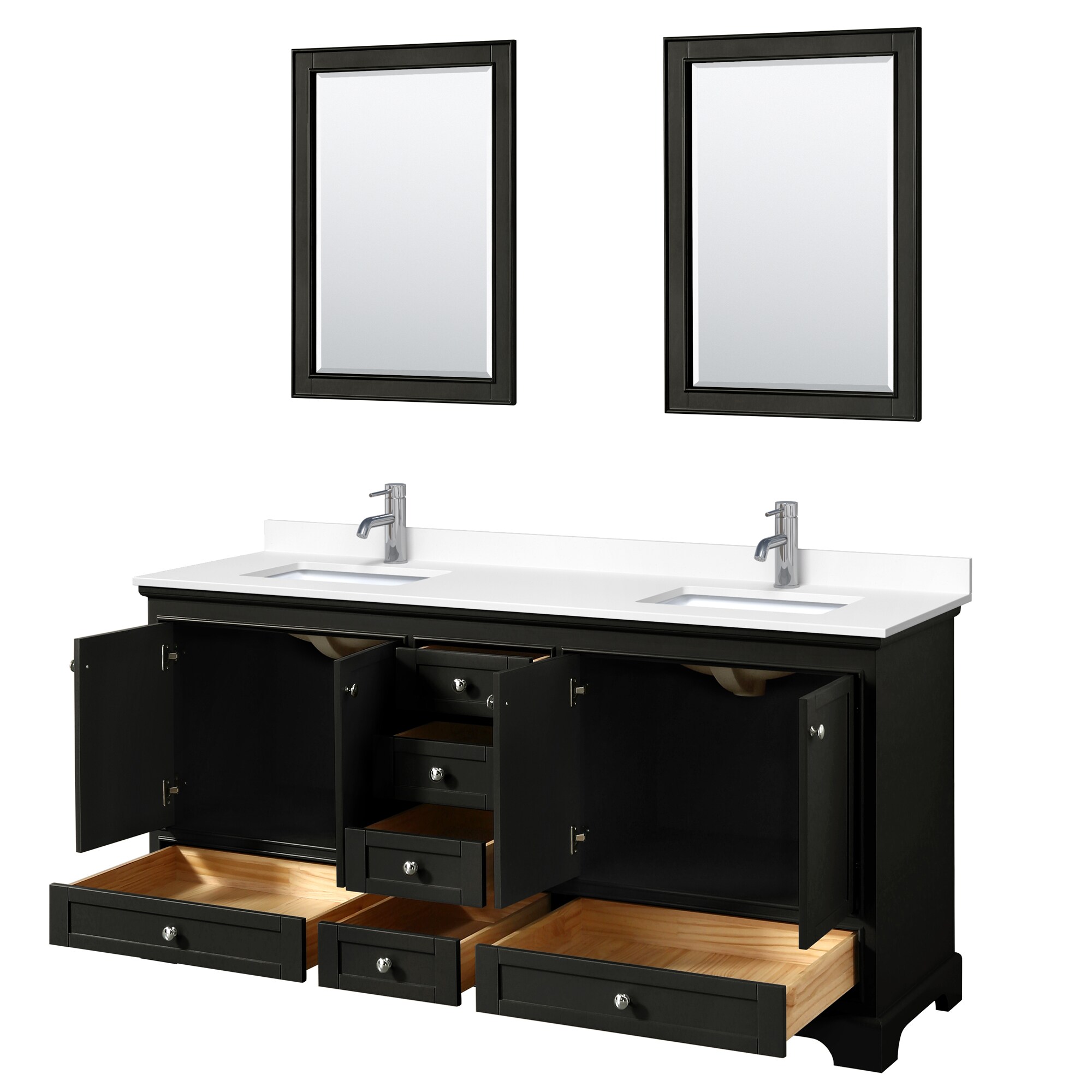 Wyndham Collection WCS202072DDEWCUNSM24 Bath-Vanity-Combo - View #2