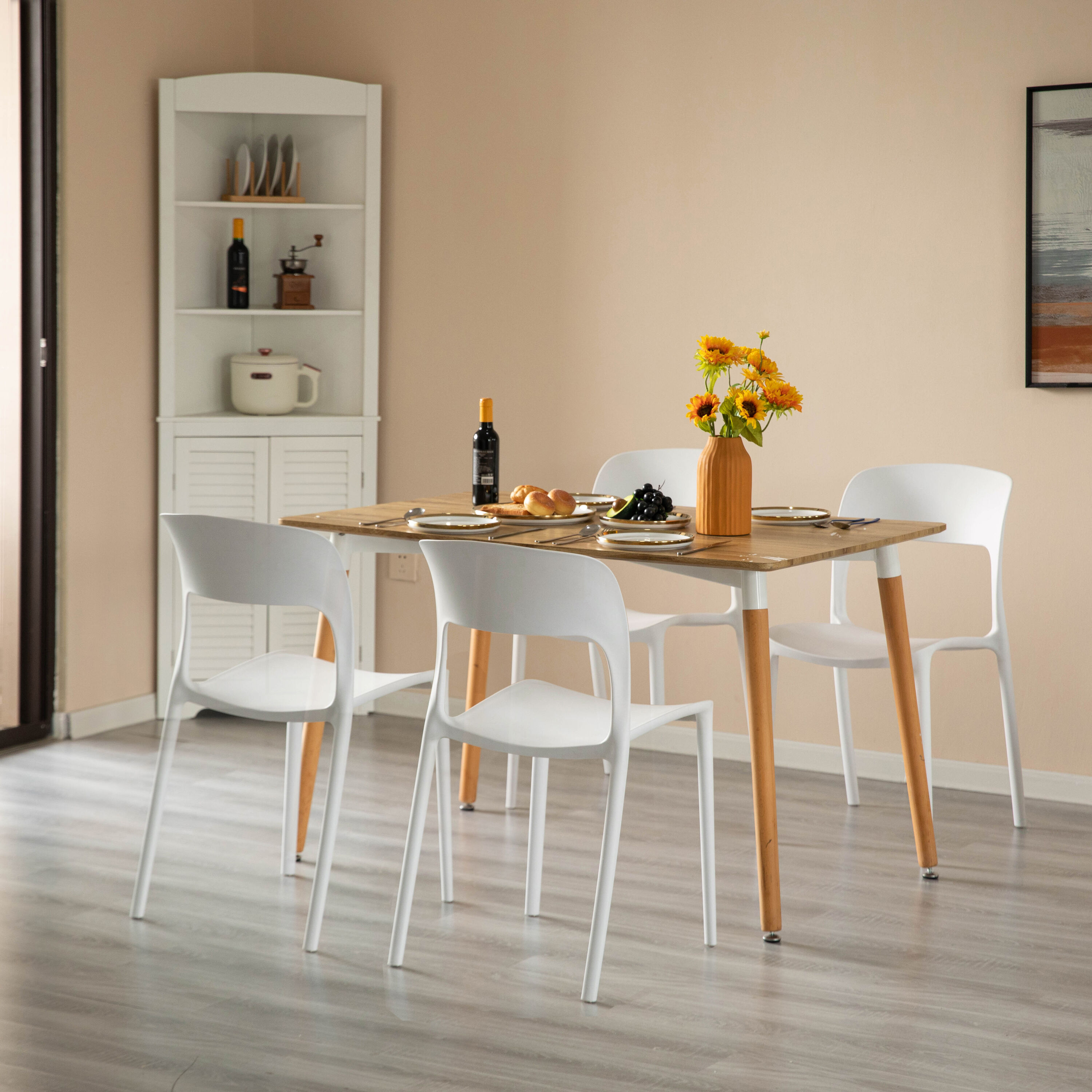 FABULAXE QI004227.WT.4 Dining-Chairs - View #2