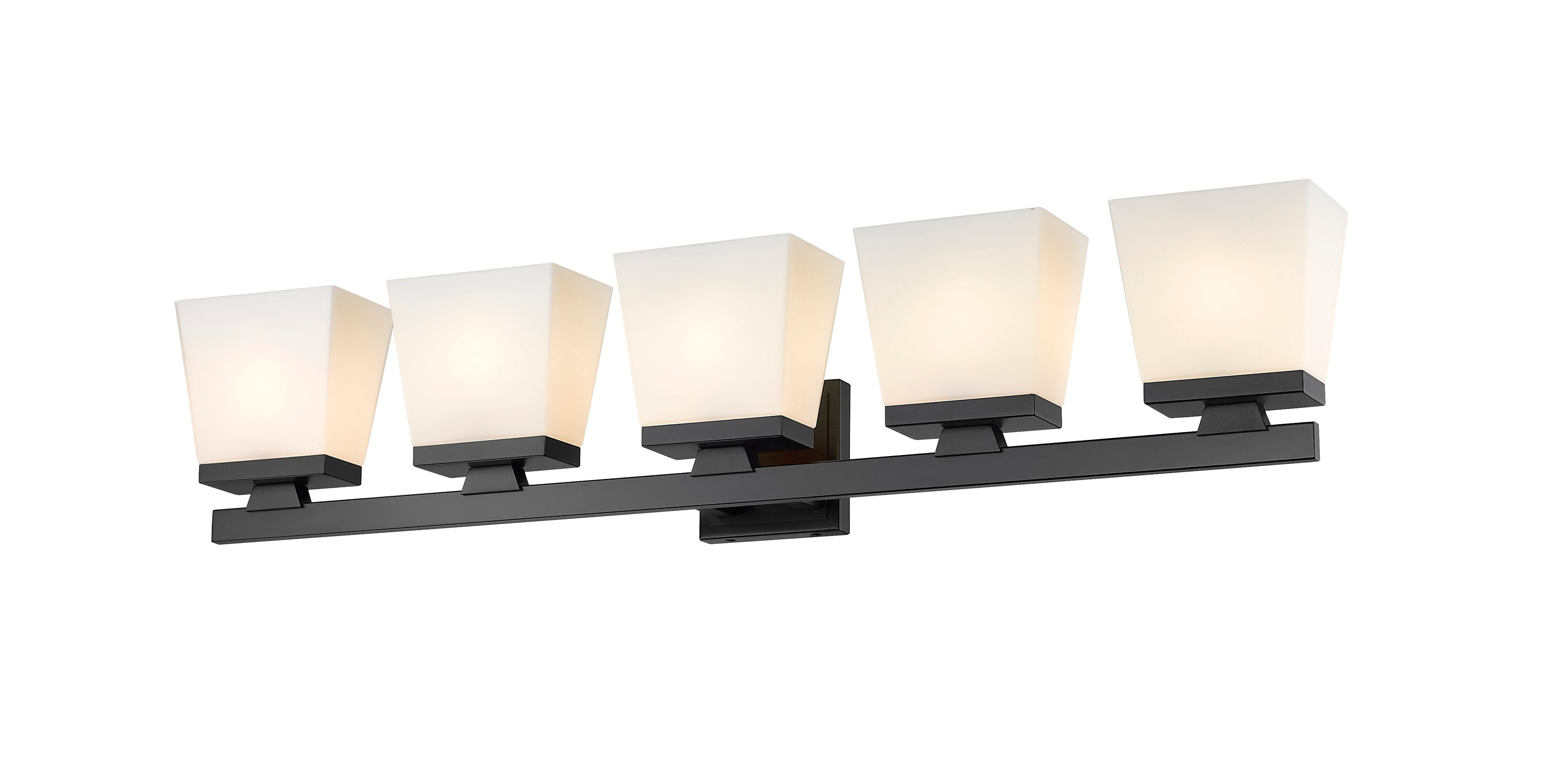 Z-Lite 1937-5V-MB Astor 36-in 5 -Light Matte Black Farmhouse Vanity light