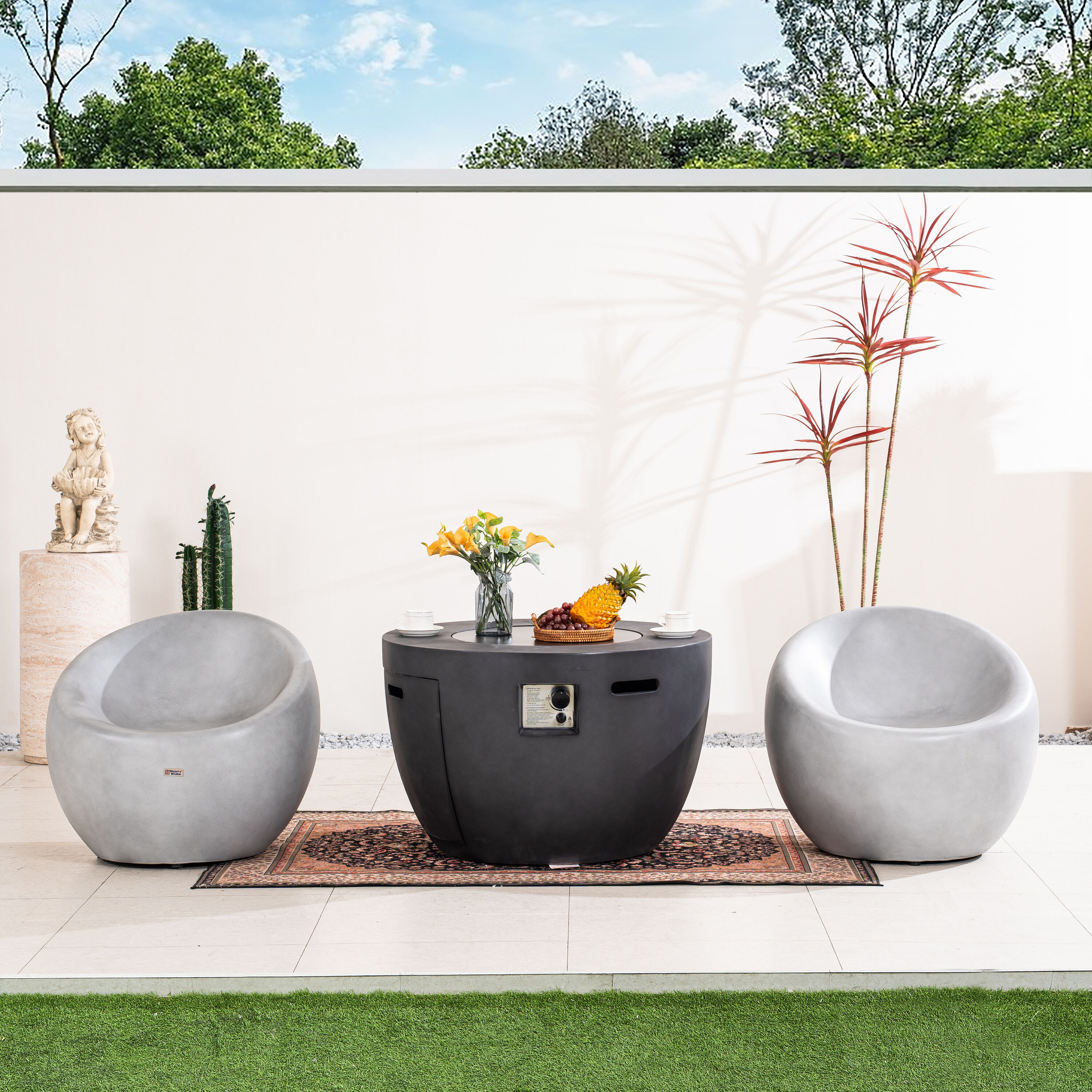 Direct Wicker DWG-2160DG921SCG Patio-Conversation-Sets - View #3