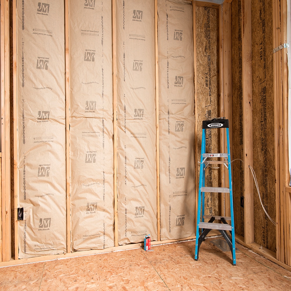 Johns Manville R19 Unfaced Fiberglass Insulation, 75.07 Sq. Ft. Coverage,  5.5 x 23-In. x 39' 2-In. Roll