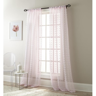 Allen Roth 84 In Pink Polyester Light, Pink Window Curtains