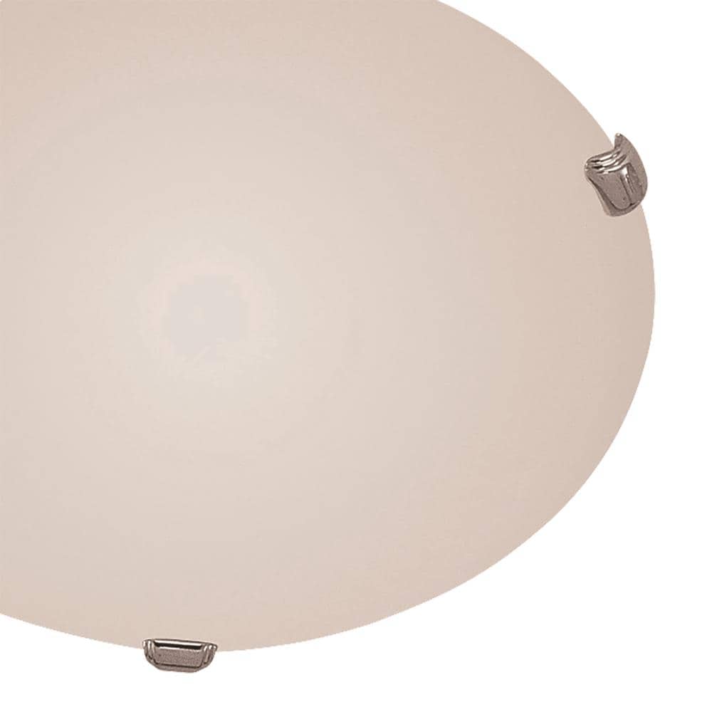 Cullen 12" Brushed Nickel and Frosted Glass Flush Mount Light