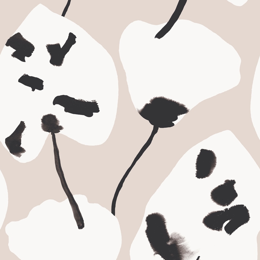 Tempaper PP15126 28-sq ft Cocoa Vinyl Floral Self-adhesive Peel and Stick Wallpaper