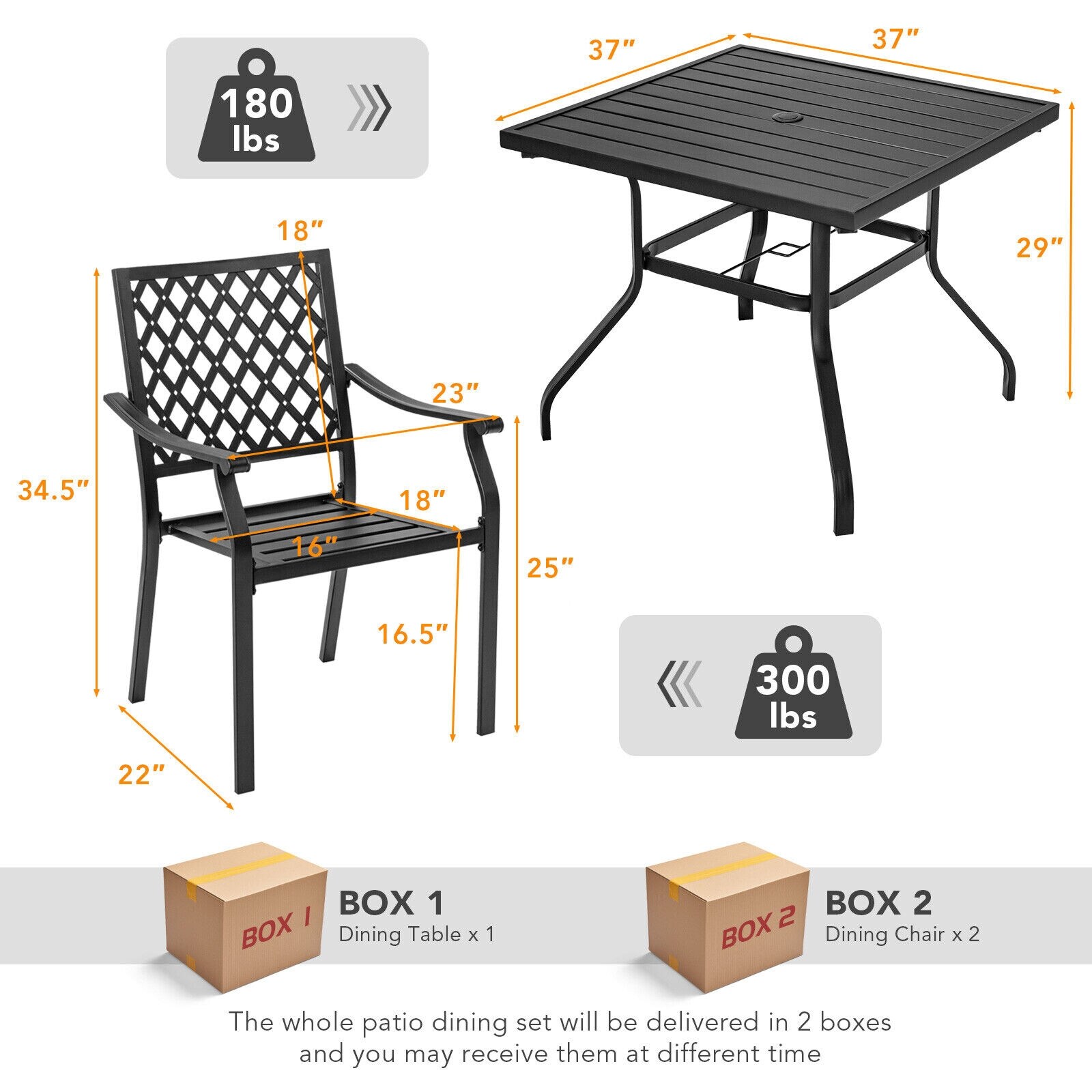 Forclover HYFE-10136 Patio-Dining-Sets - View #2