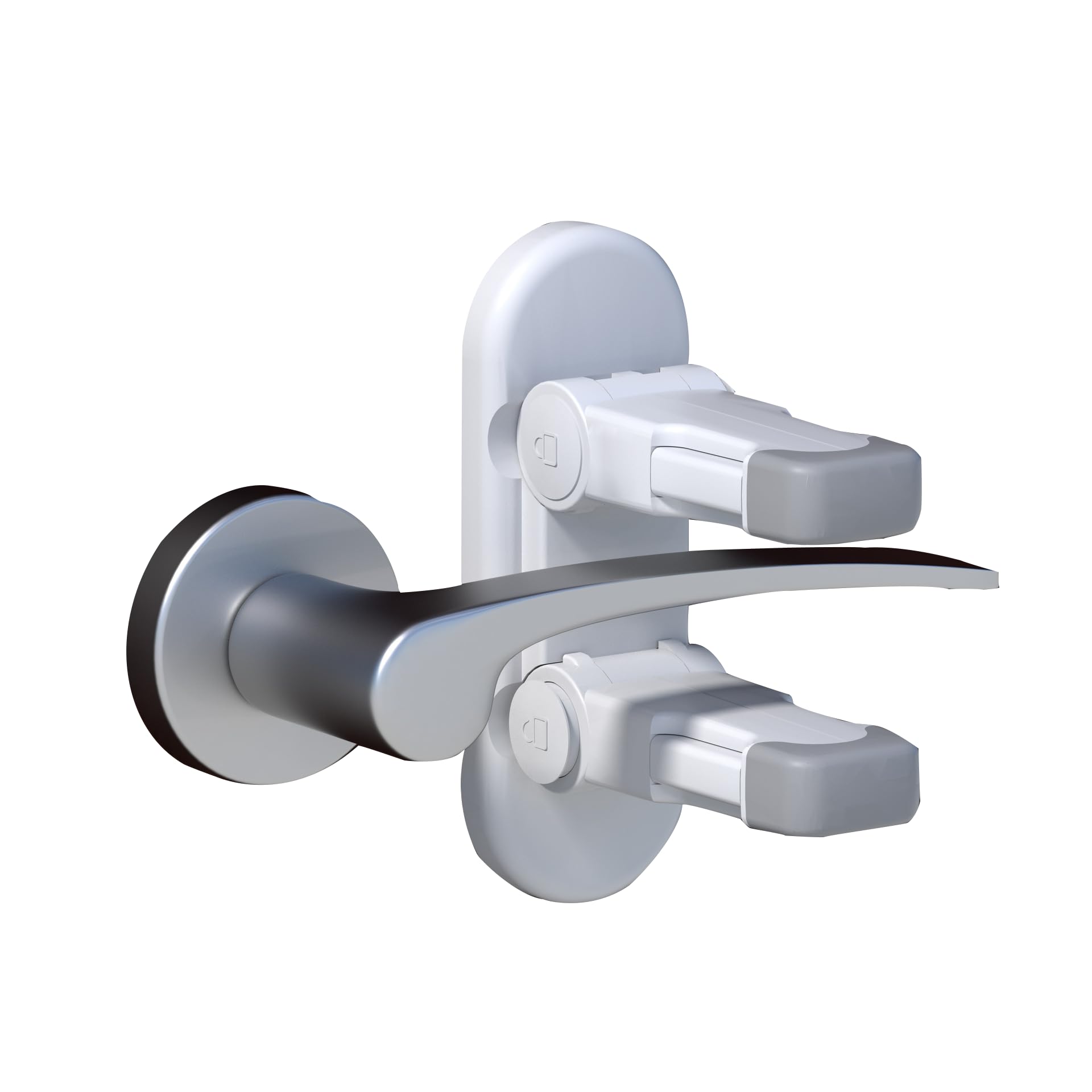 LILILIAN FMY  4-Pack Door Handle Baby Proof Lock Child Proof Door Lever Lock for Kids Safety Stops Toddler Dog Cat from Opening Doors Easy