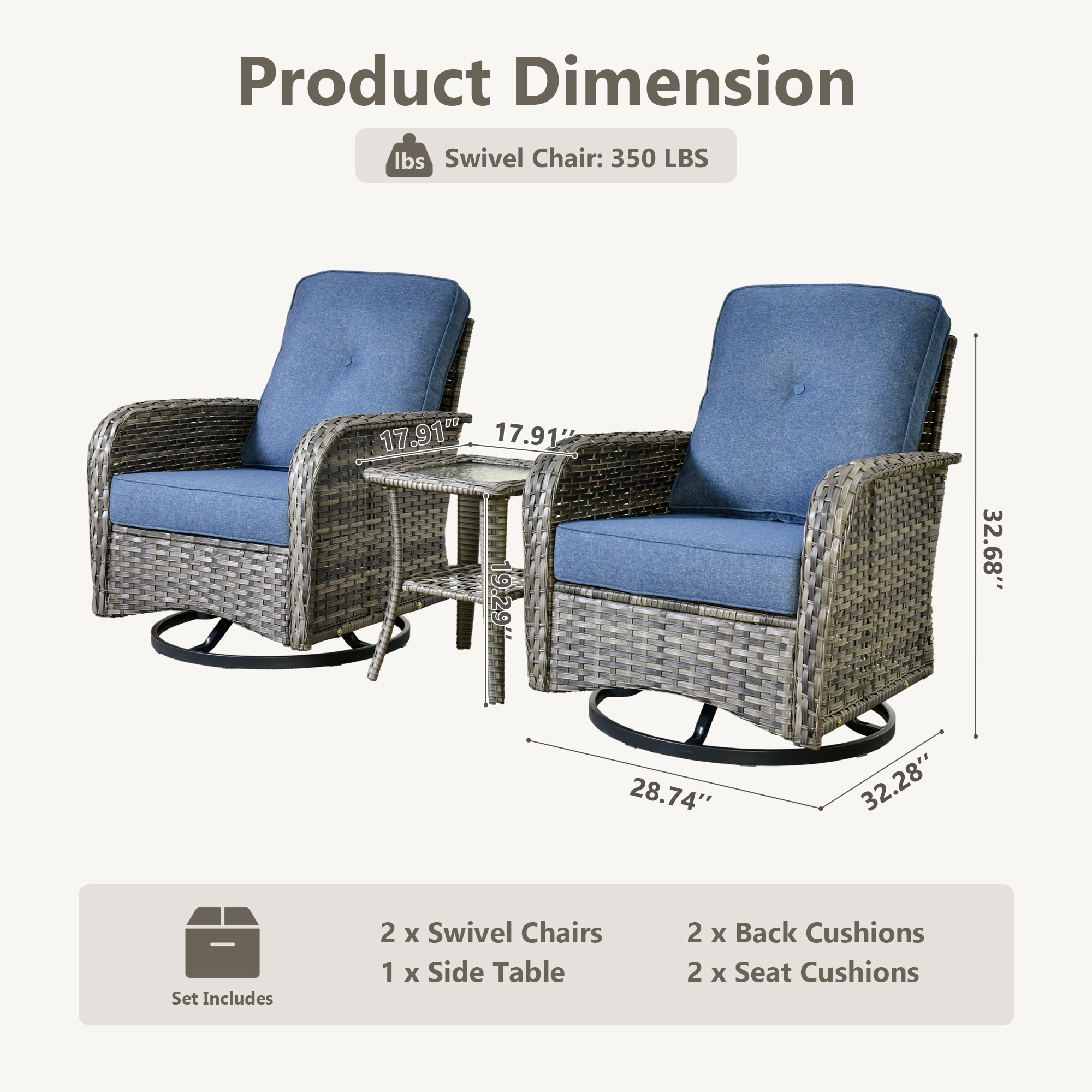 ALTRIGUS 6L-GNC300-3-AL Patio-Conversation-Sets - View #3