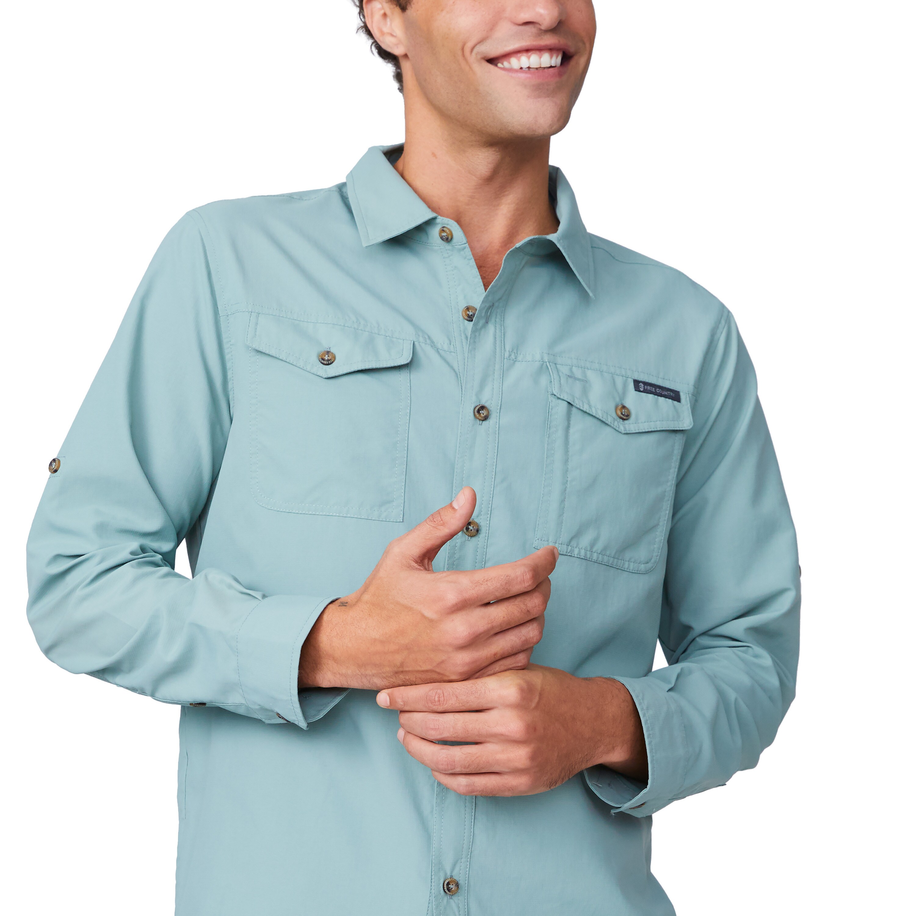 Free Country 337MAS5307-BASIL-L Tops-Shirts - View #2