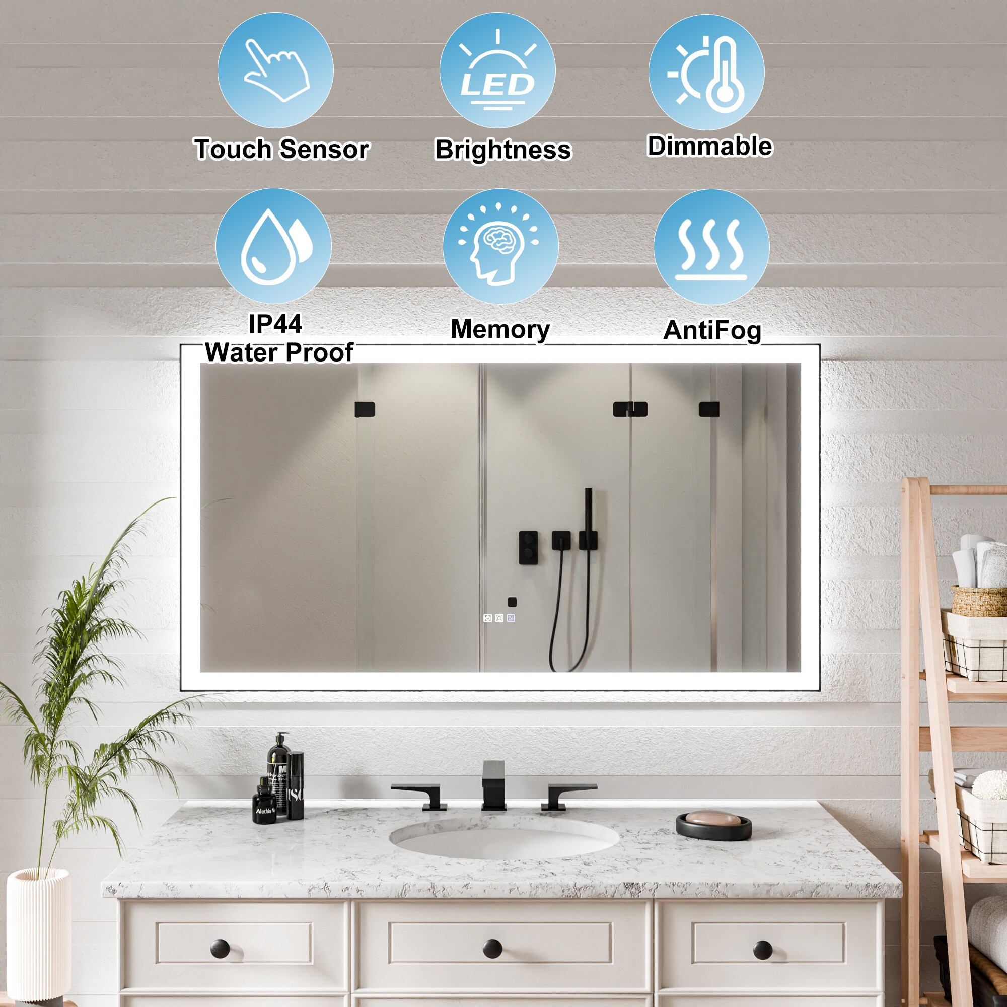 AAZJ JKF-MU04-4236SF1 Framed-Bath-Mirrors - View #3