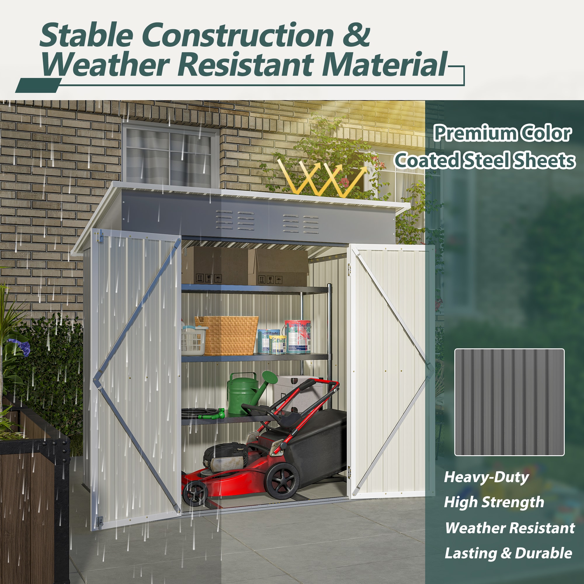 WELLFOR TACW54043 Metal-Storage-Buildings-Sheds - View #6