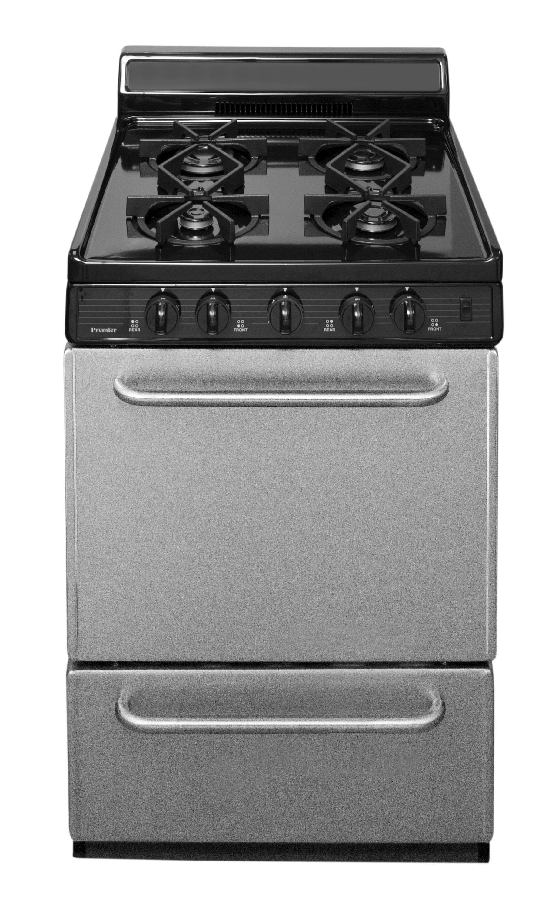 Premier SJK600BP 24-in 4 burners 2.9-cu ft Freestanding Natural Gas Range ( Stainless )