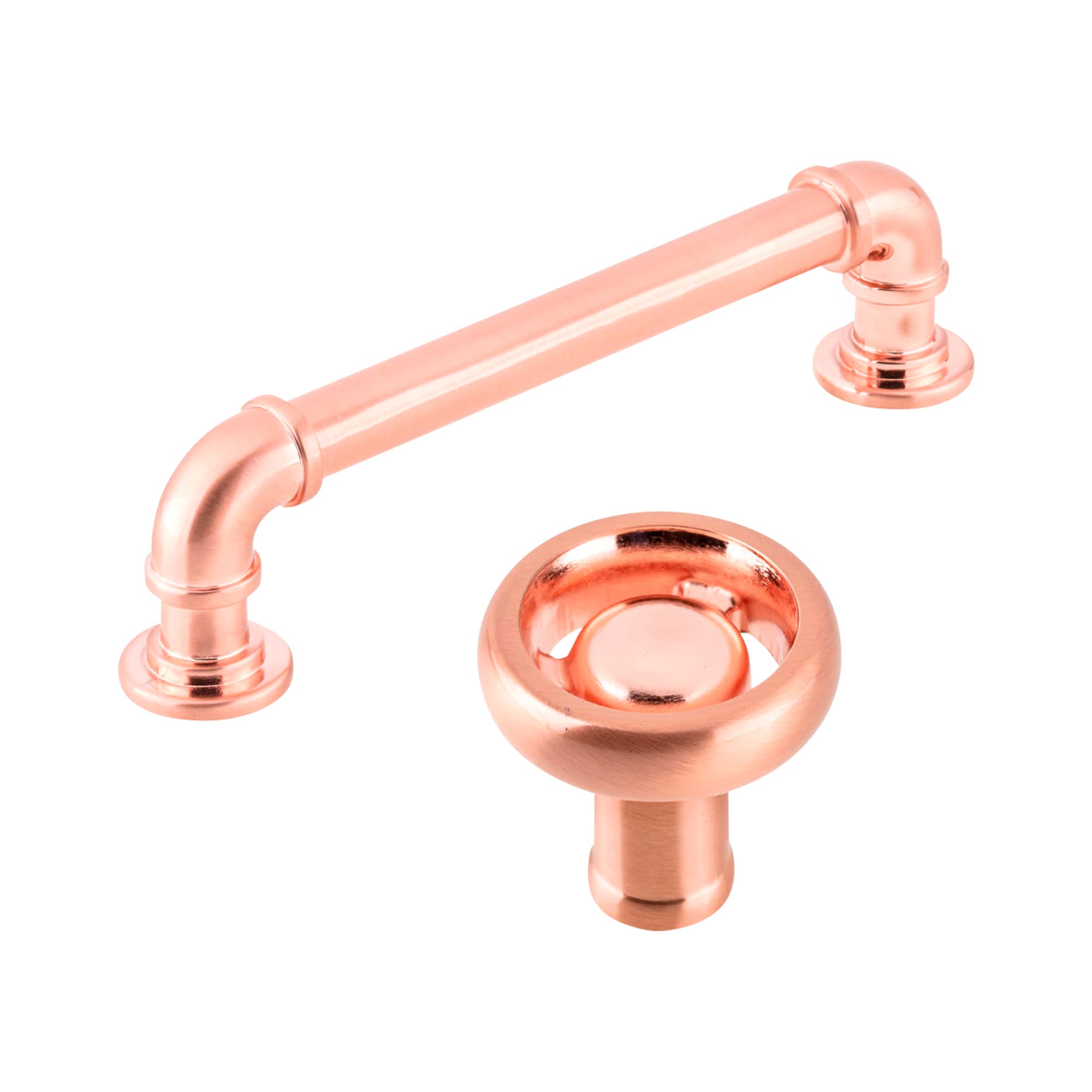 Copper Pipe Counter Top Kitchen Roll Holder, Steampunk, Rosegold