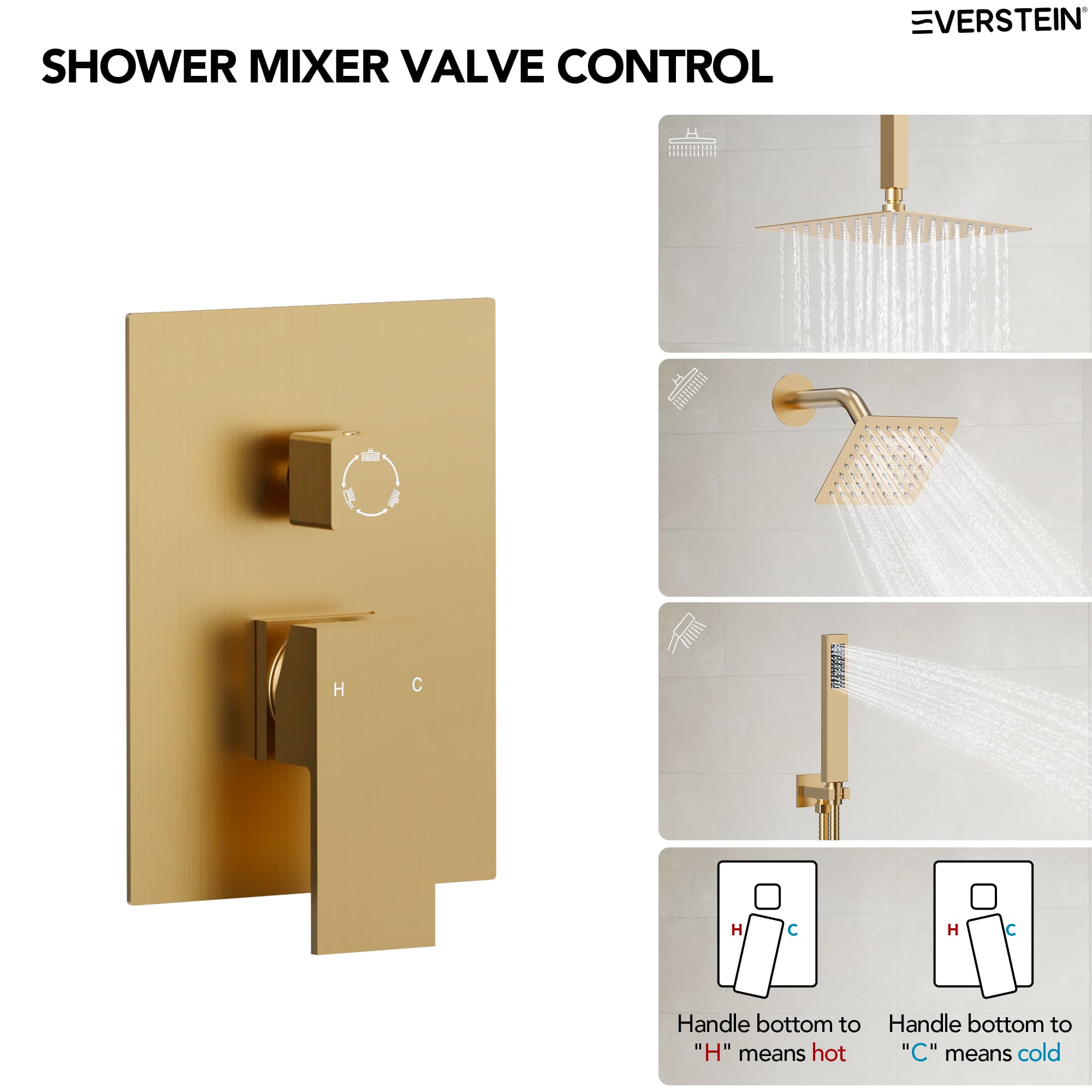 EVERSTEIN SFS-1060-GD10 Tub-Shower-Faucets - View #5