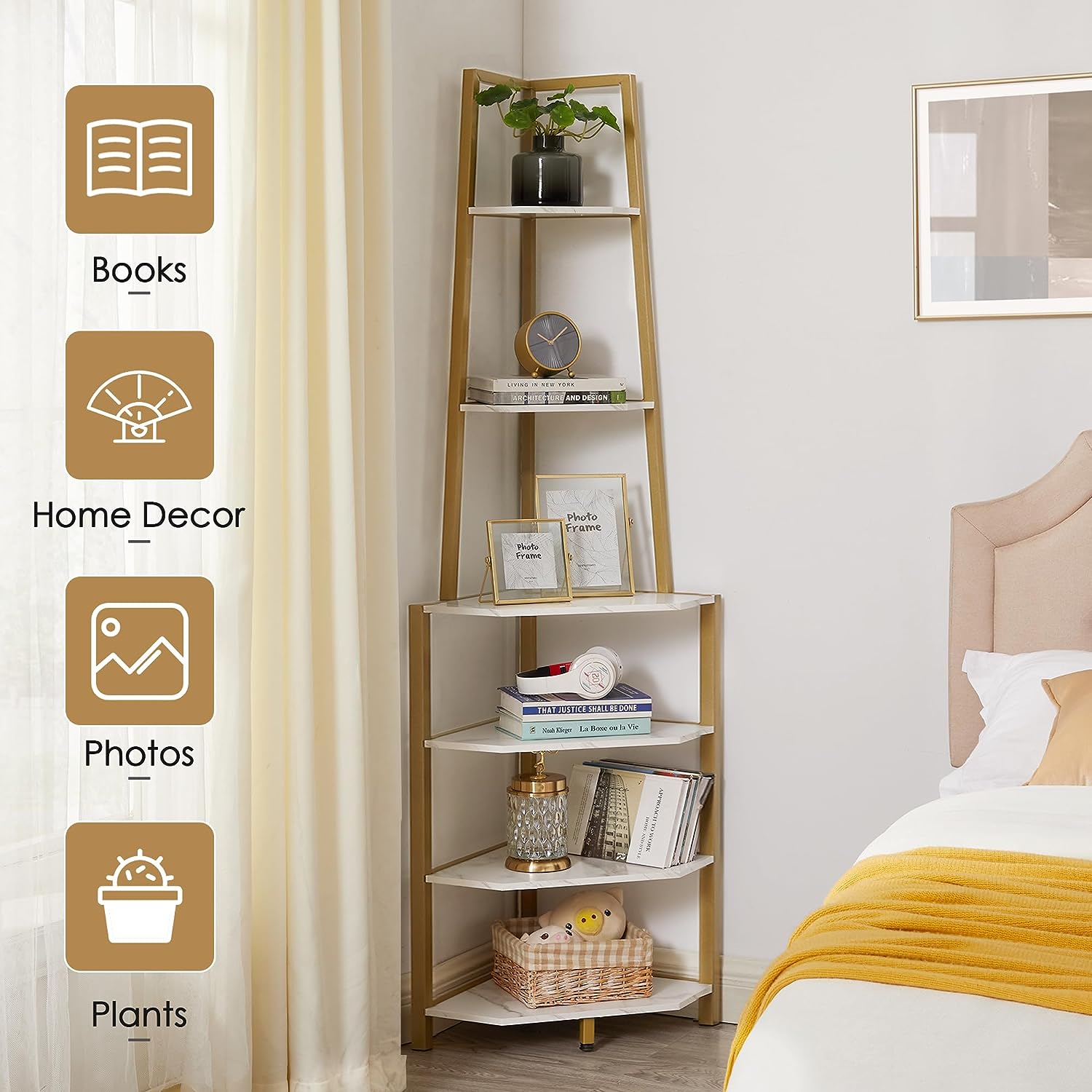 Vecelo LOE-XF-CCS03-GLD bookcases - View #4