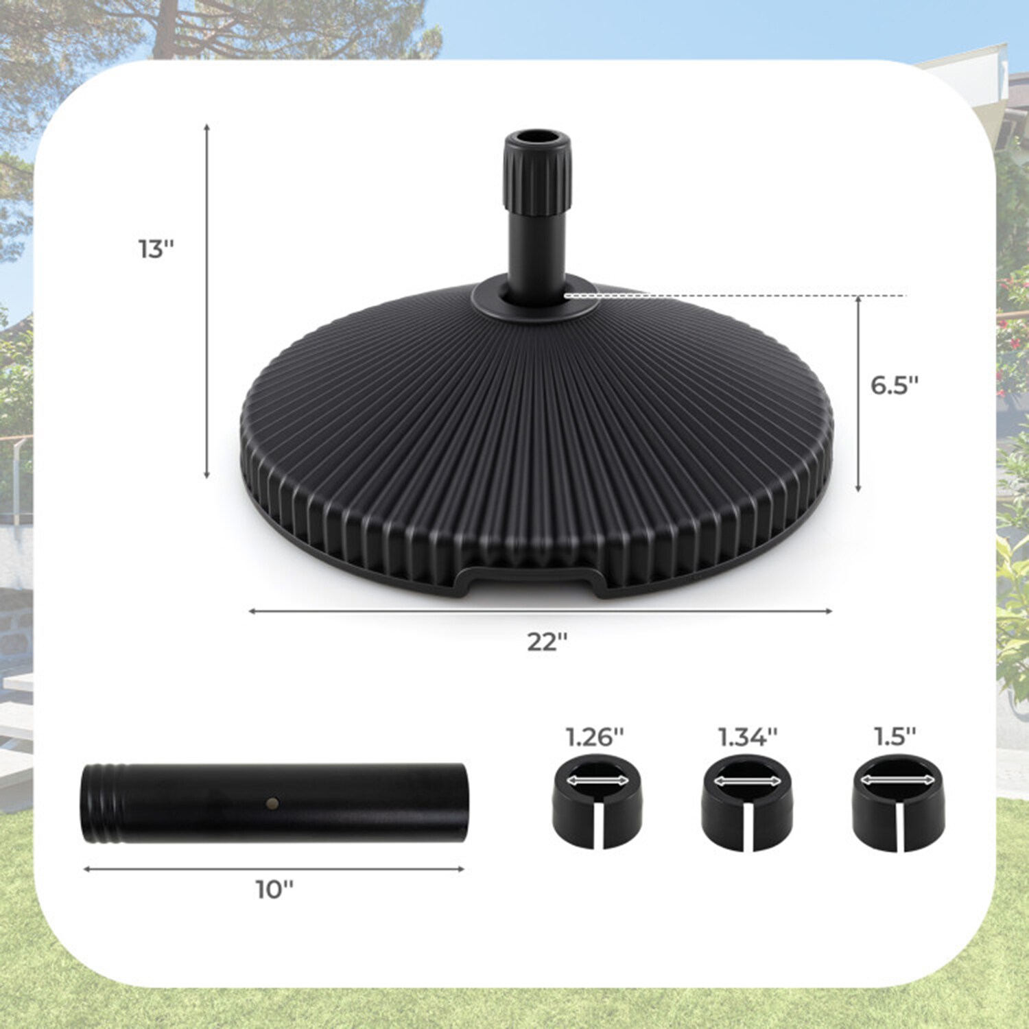 Mondawe MO-12273DK3P Umbrella-Bases - View #5
