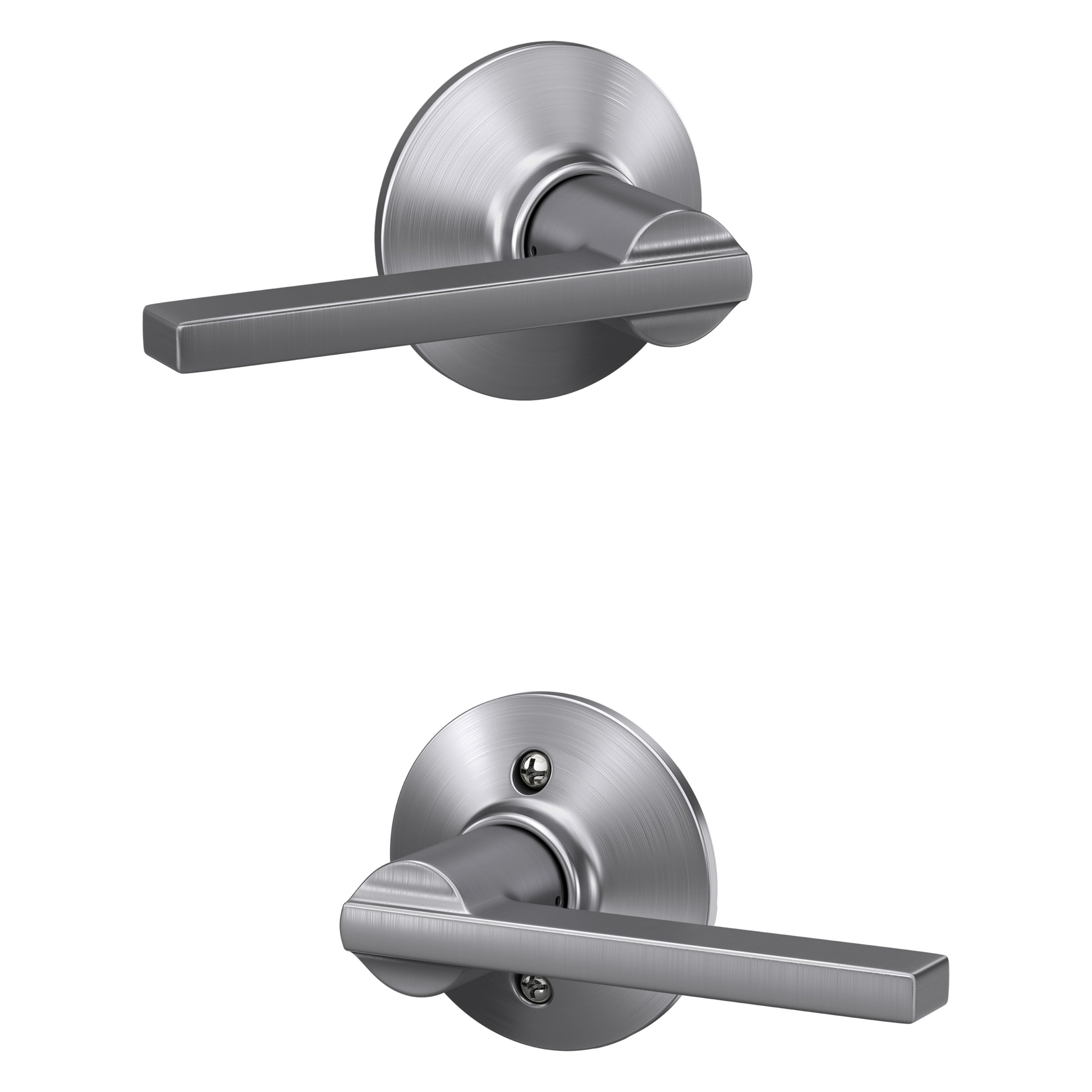 Schlage F10 LAT 626 Latitude Satin Chrome Interior Hall/Closet Passage Door Handle