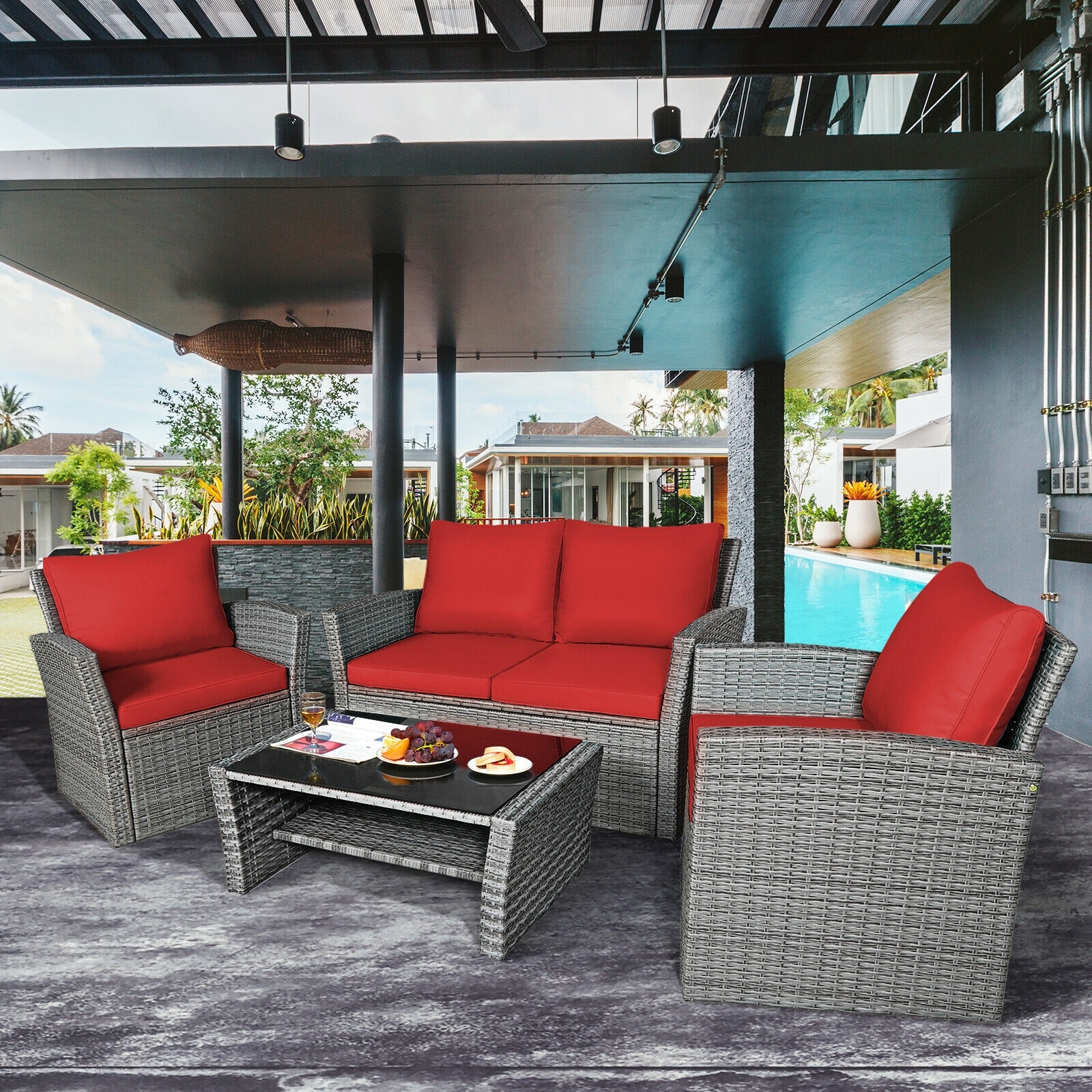Forclover HBV-841CRE Patio-Conversation-Sets - View #3